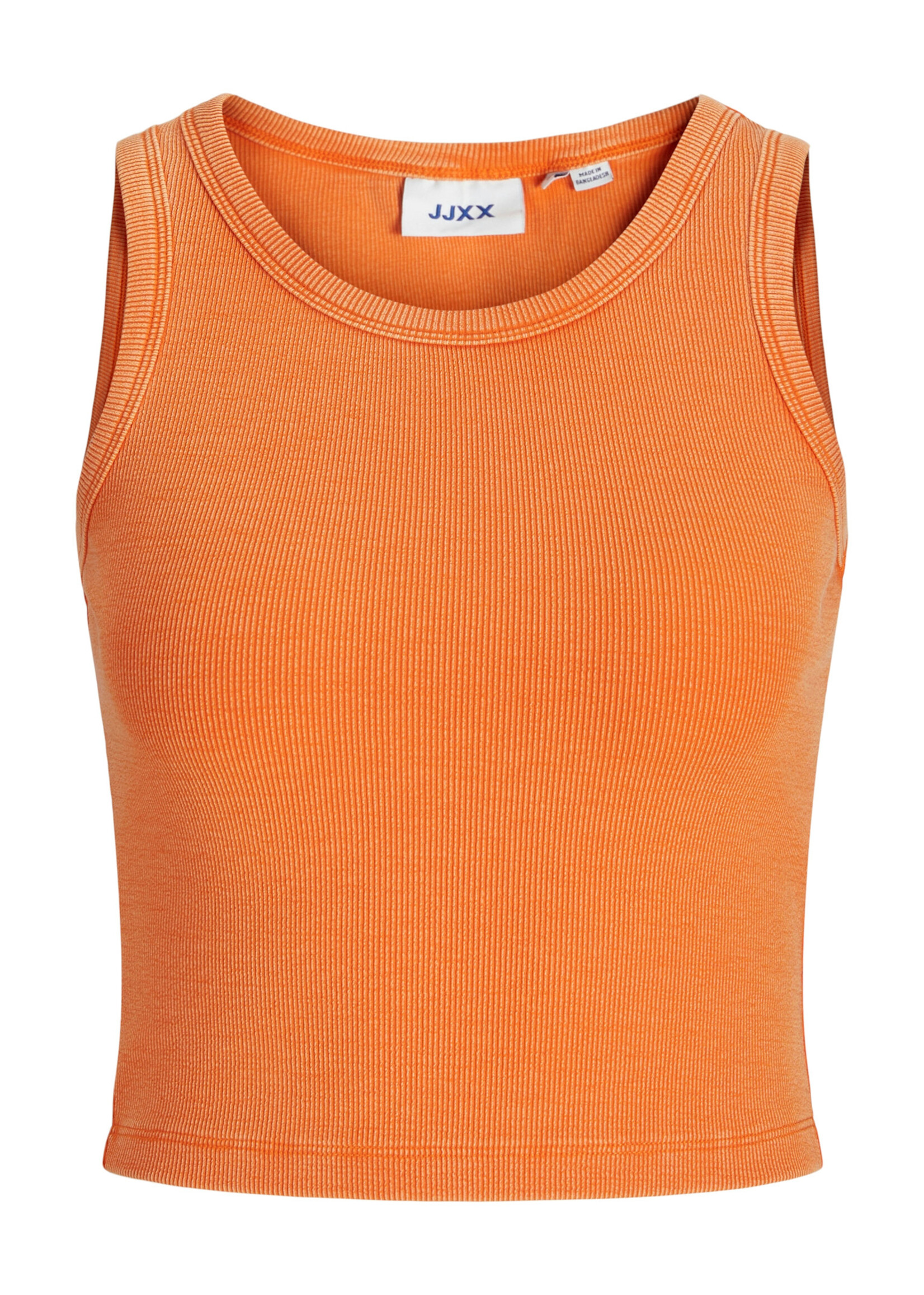 JXFALLON WASH RIB TOP - PERSIMMON ORANGE