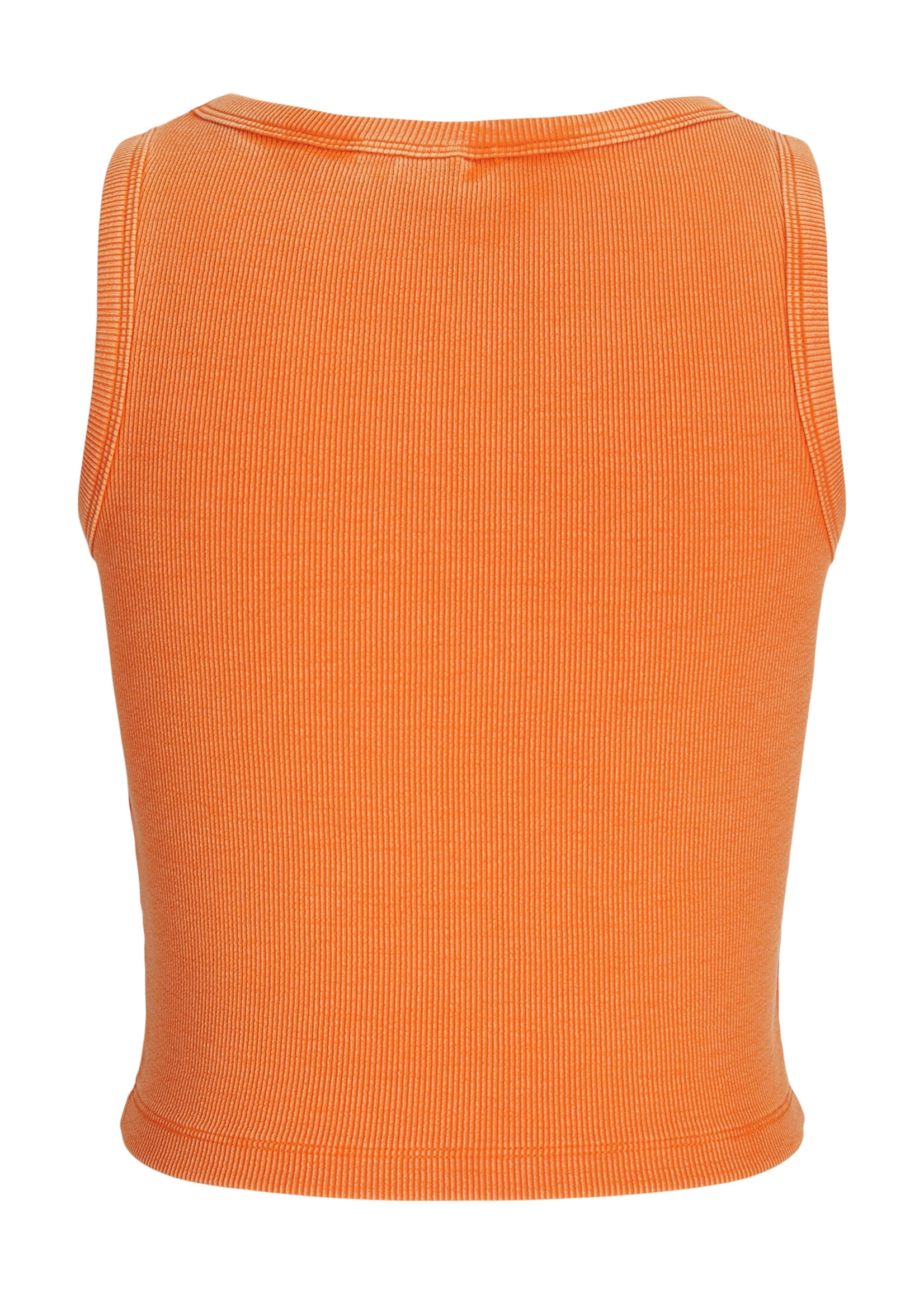 JXFALLON WASH RIB TOP - PERSIMMON ORANGE