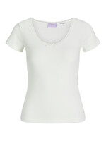 JXFAME SS LACE TOP - BLANC DE BLANC
