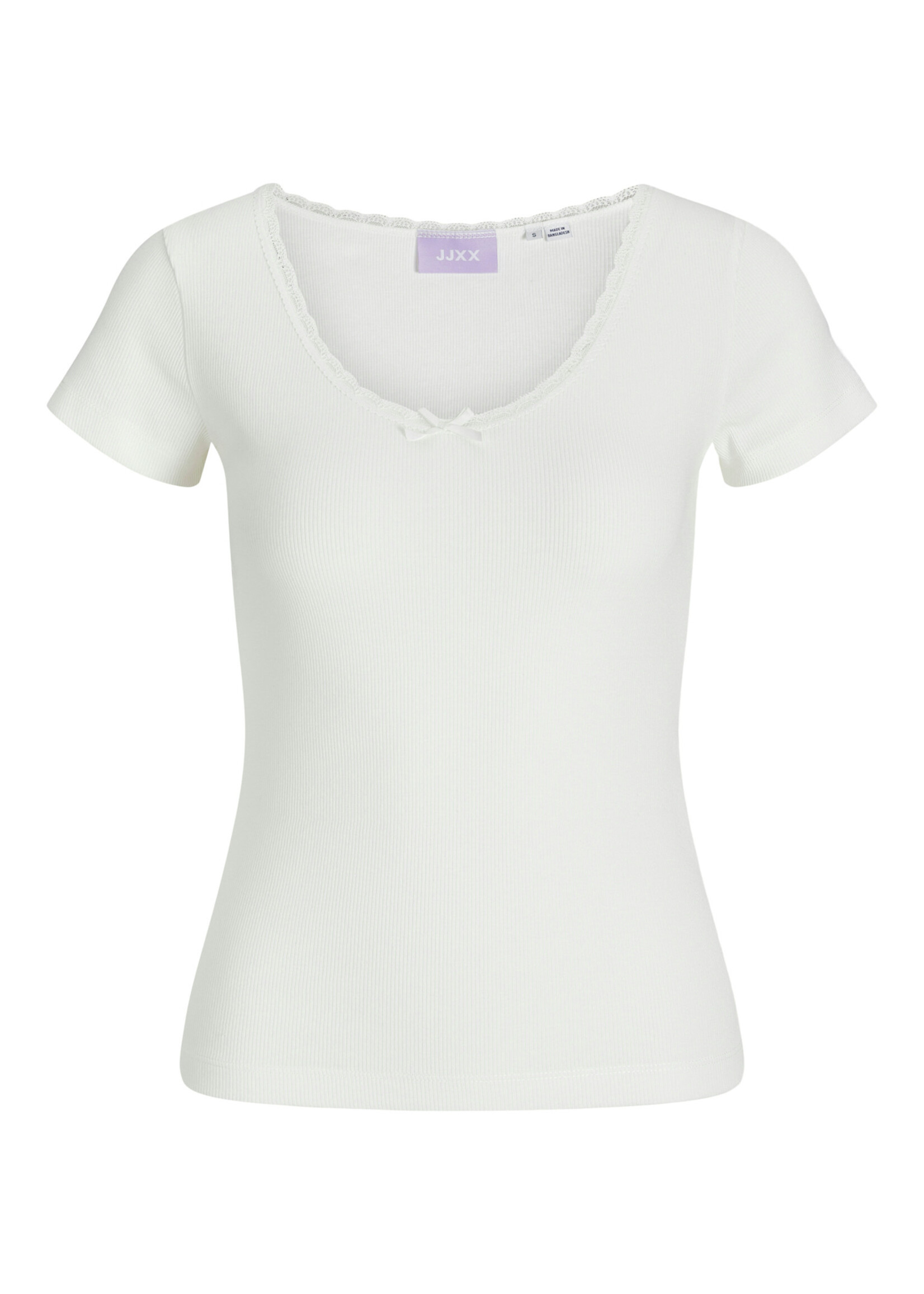 JXFAME SS LACE TOP - BLANC DE BLANC