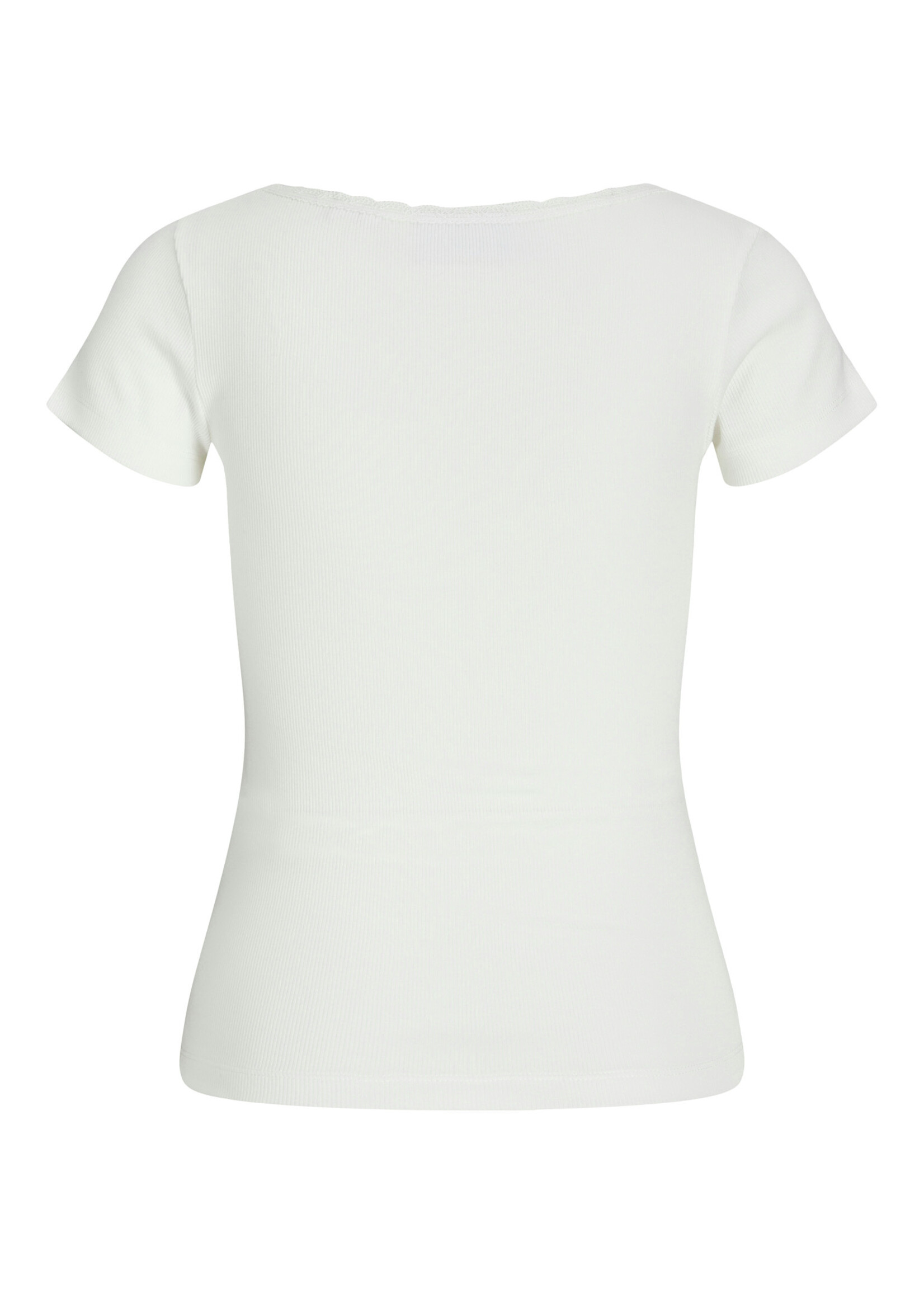 JXFAME SS LACE TOP - BLANC DE BLANC
