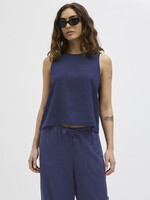 JXBREEZE SUMMER LINEN TOP - PEACOAT