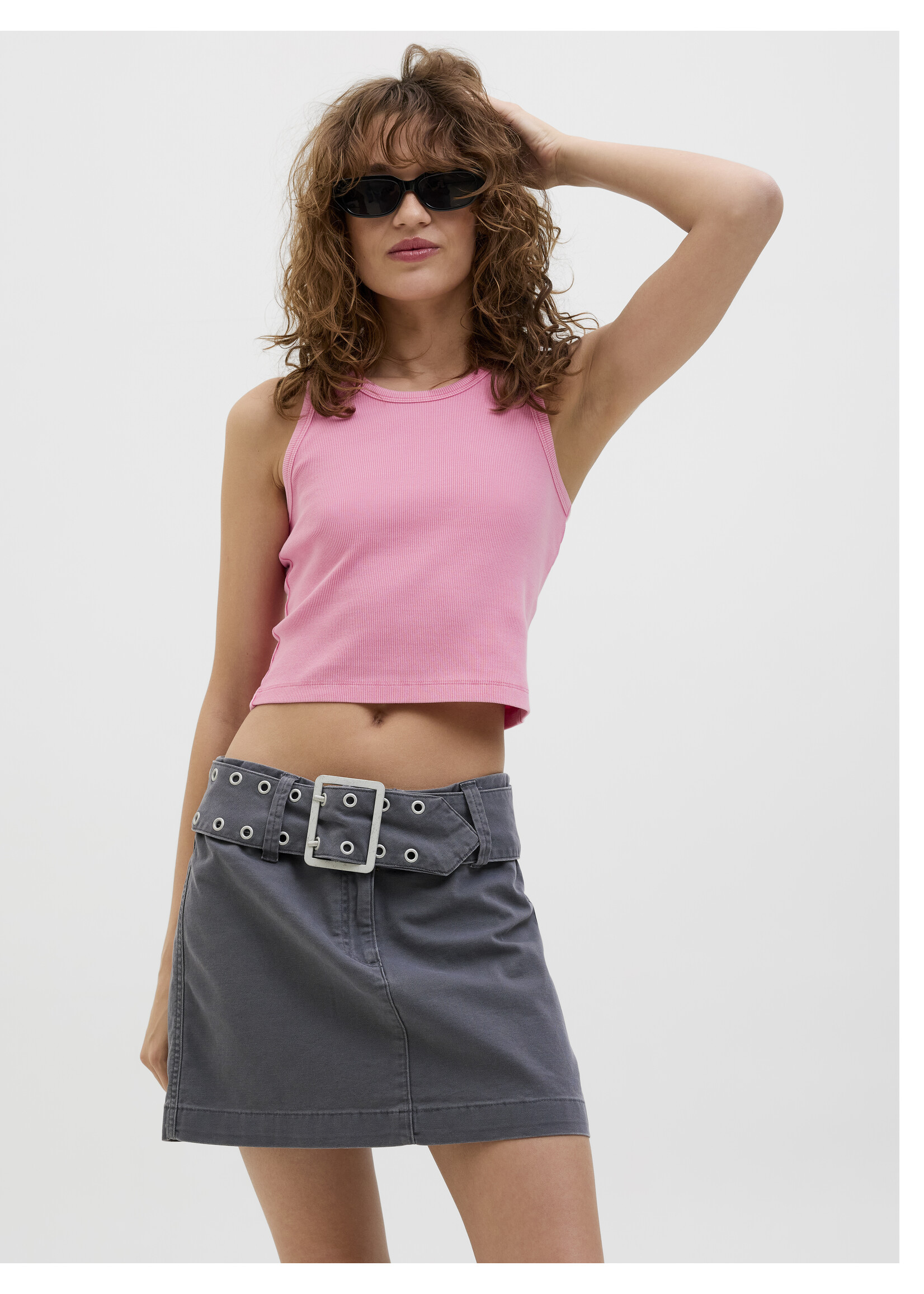 JXFALLON WASH RIB TOP - MORNING GLORY