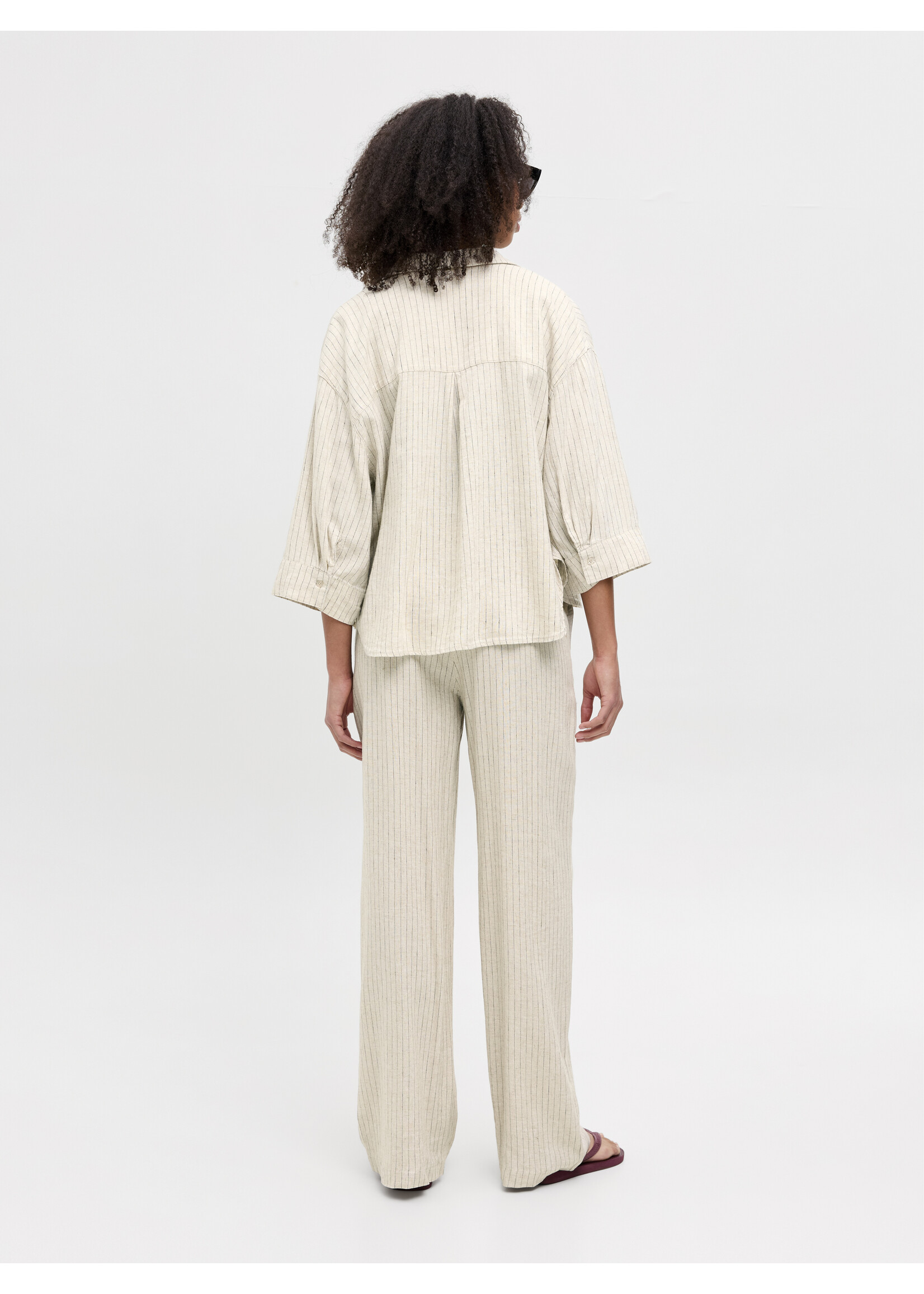 JXPOPPY SUMMER PRANT- FEATHER GREY PINSTRIPE
