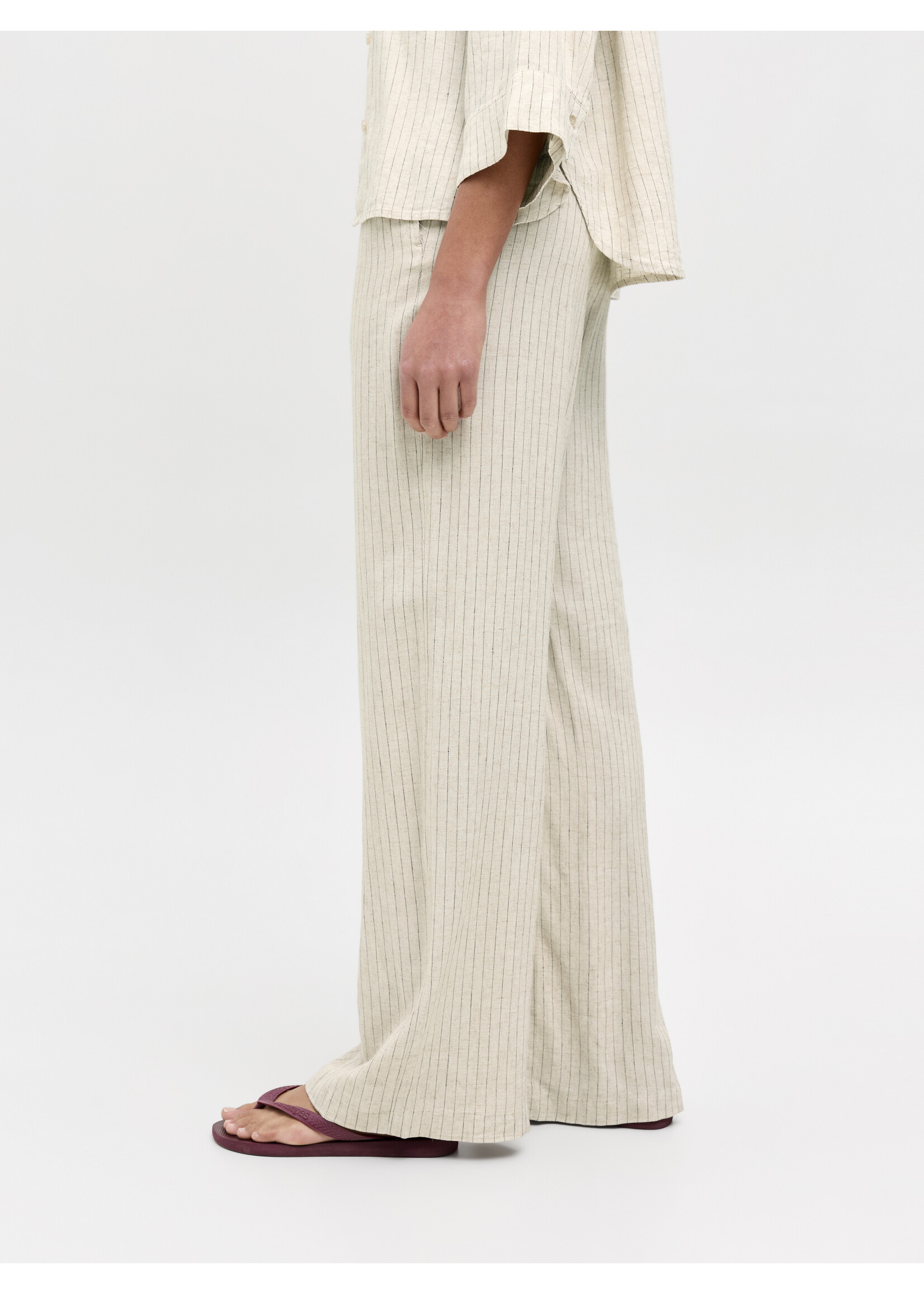 JXPOPPY SUMMER PRANT- FEATHER GREY PINSTRIPE