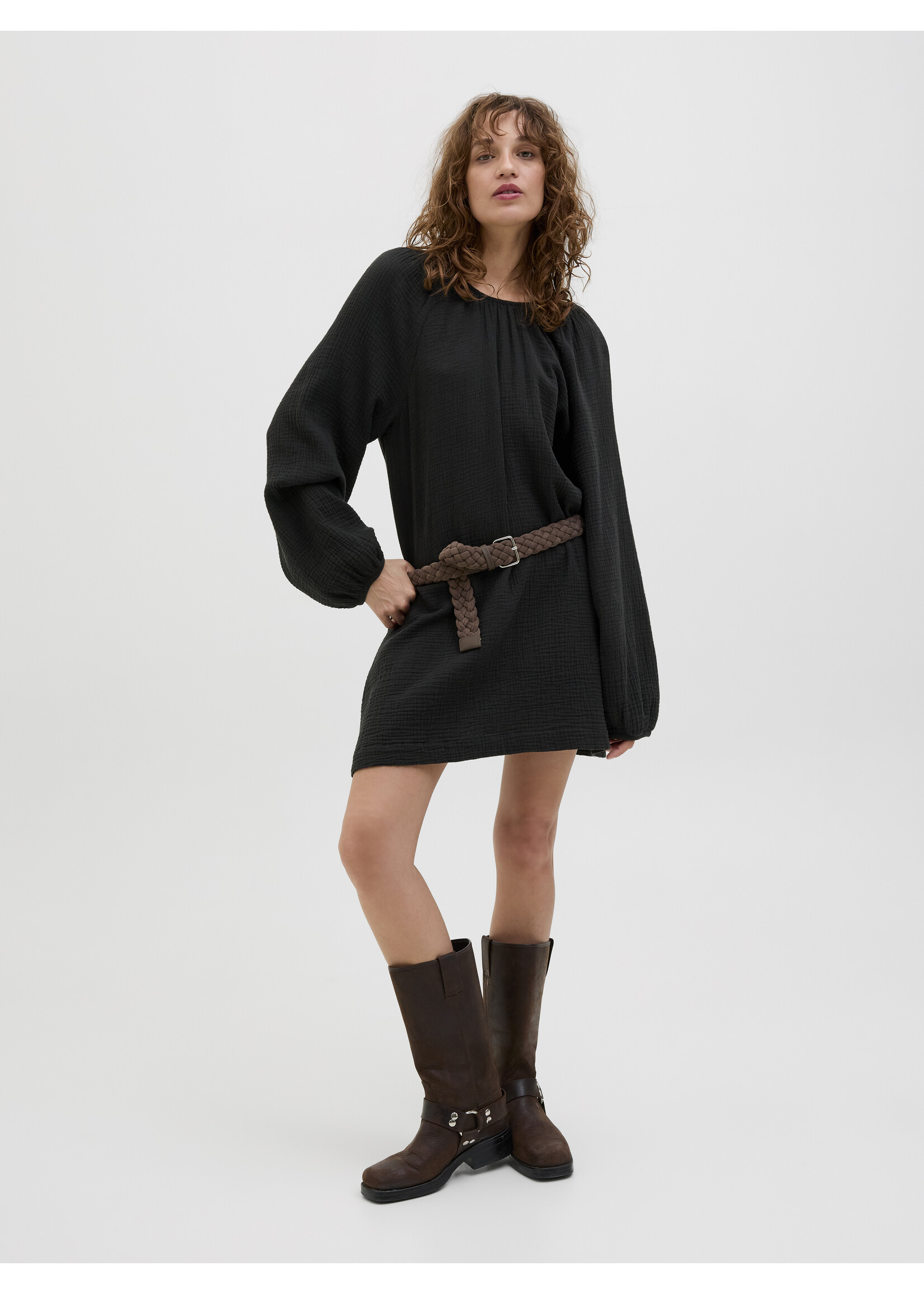 JJXX JXPIA MUSLIN DRESS - BLACK