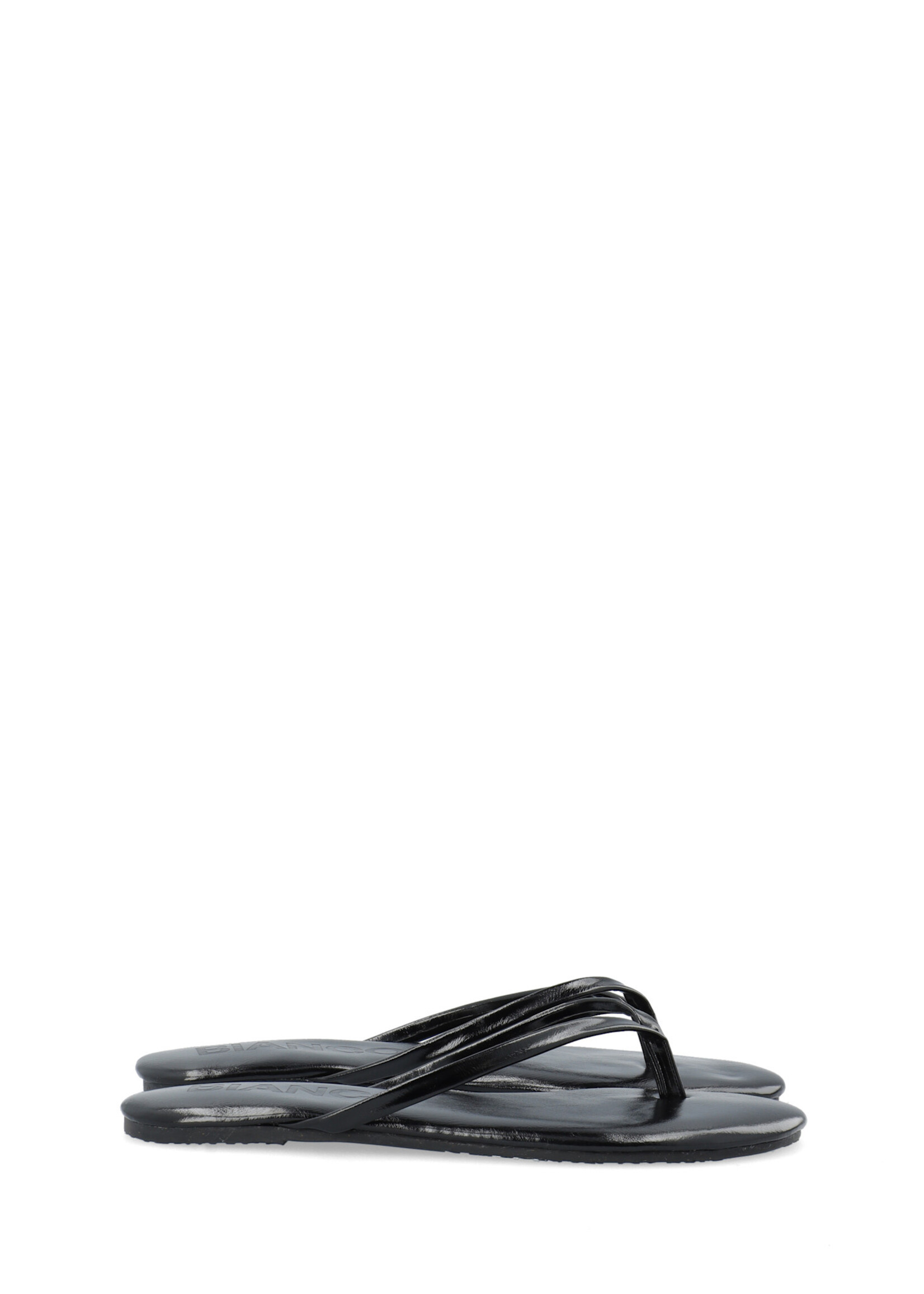 BIANCO BIAMEXICO Flip Flop Faux Leather - Black