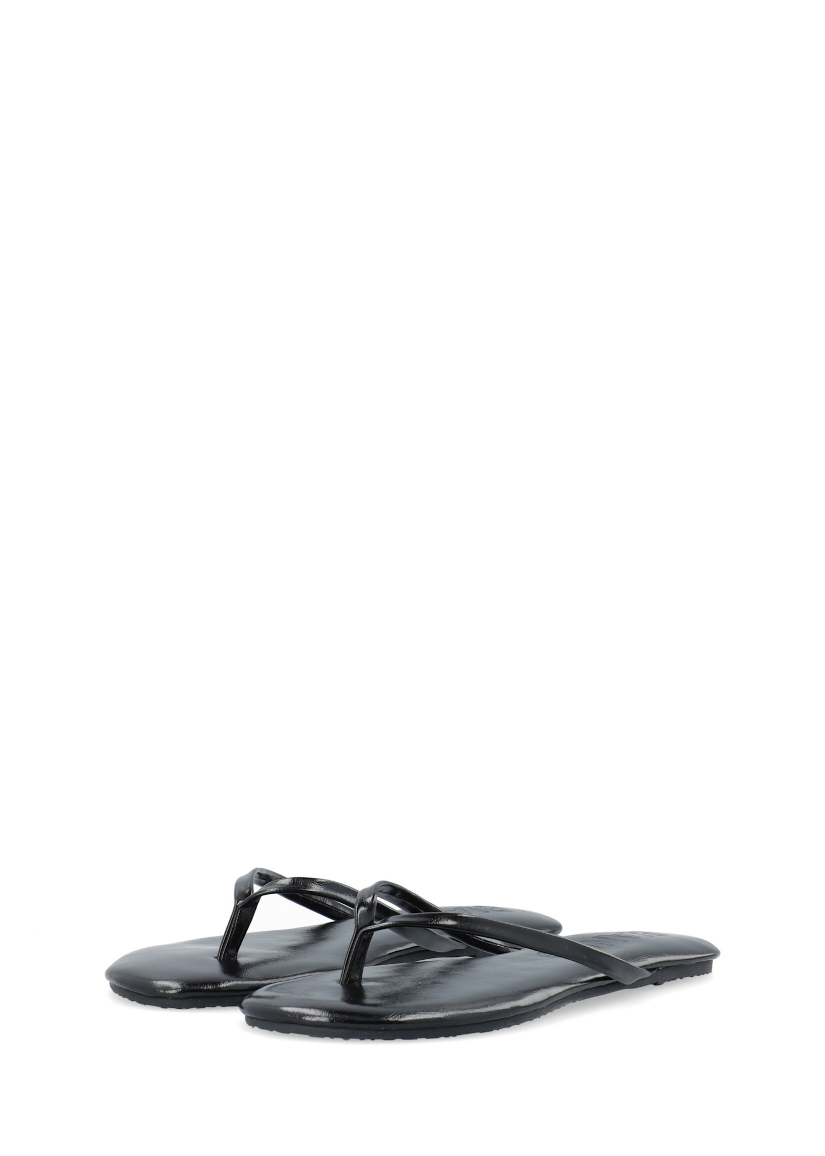 BIANCO BIAMEXICO Flip Flop Faux Leather - Black