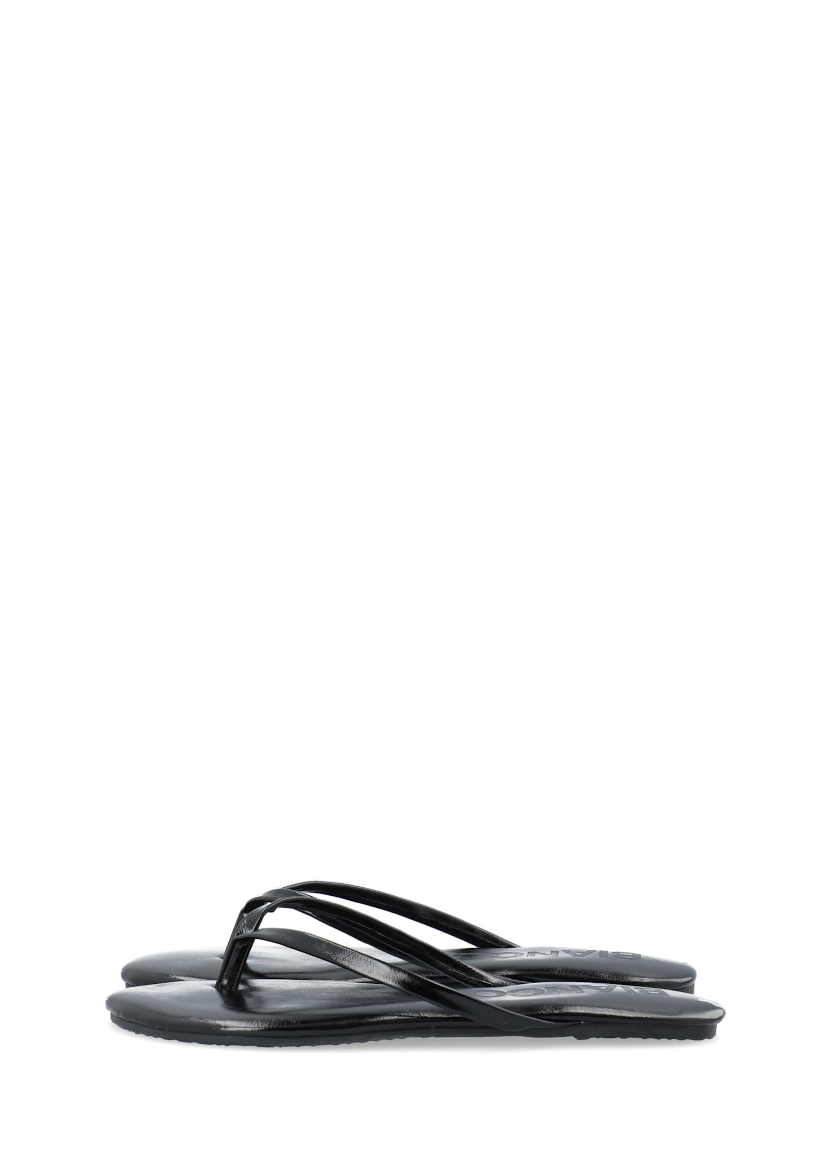 BIANCO BIAMEXICO Flip Flop Faux Leather - Black