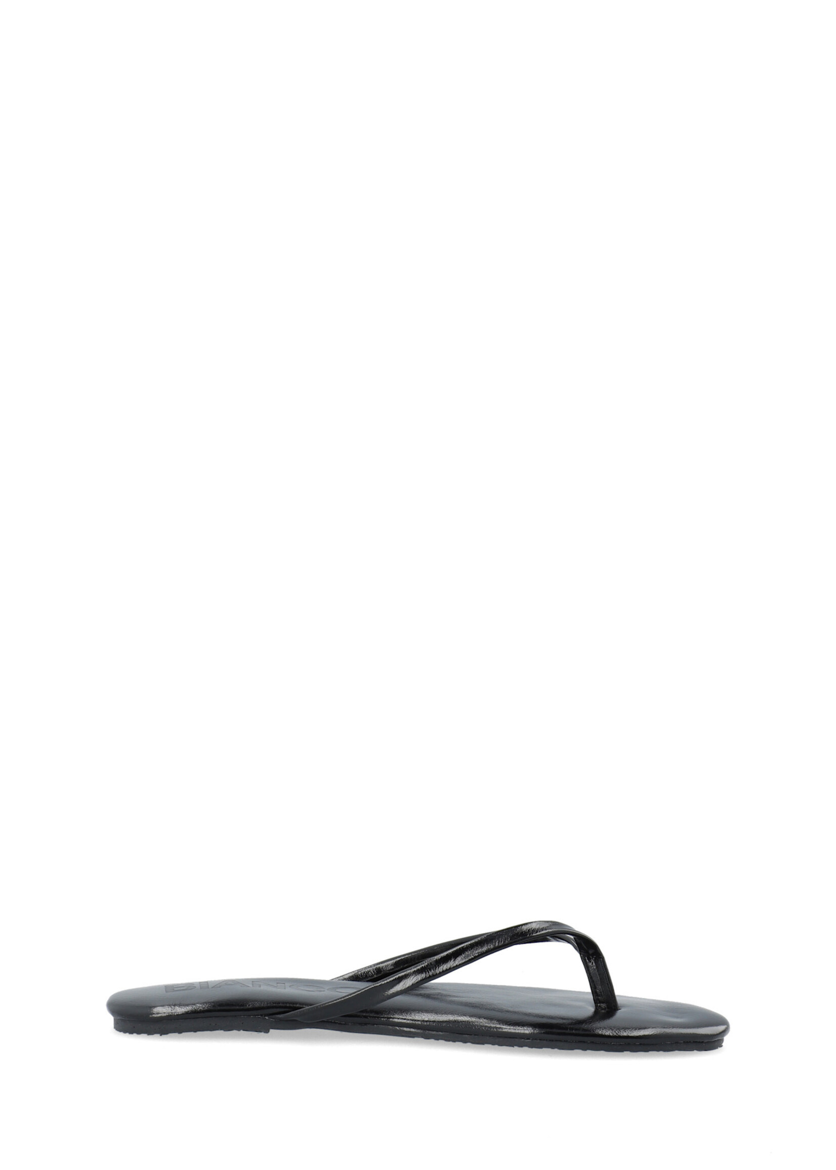 BIANCO BIAMEXICO Flip Flop Faux Leather - Black