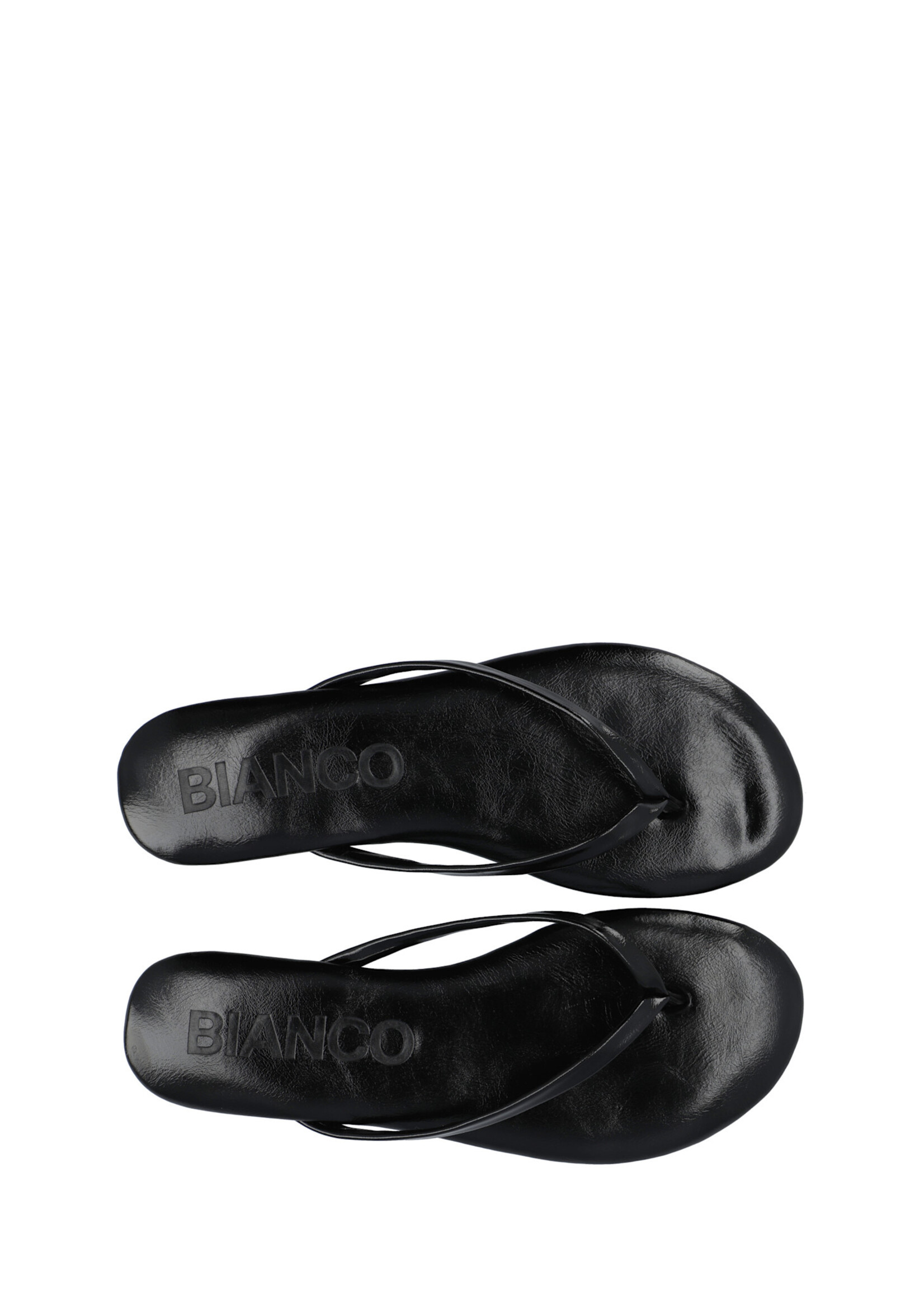 BIANCO BIAMEXICO Flip Flop Faux Leather - Black