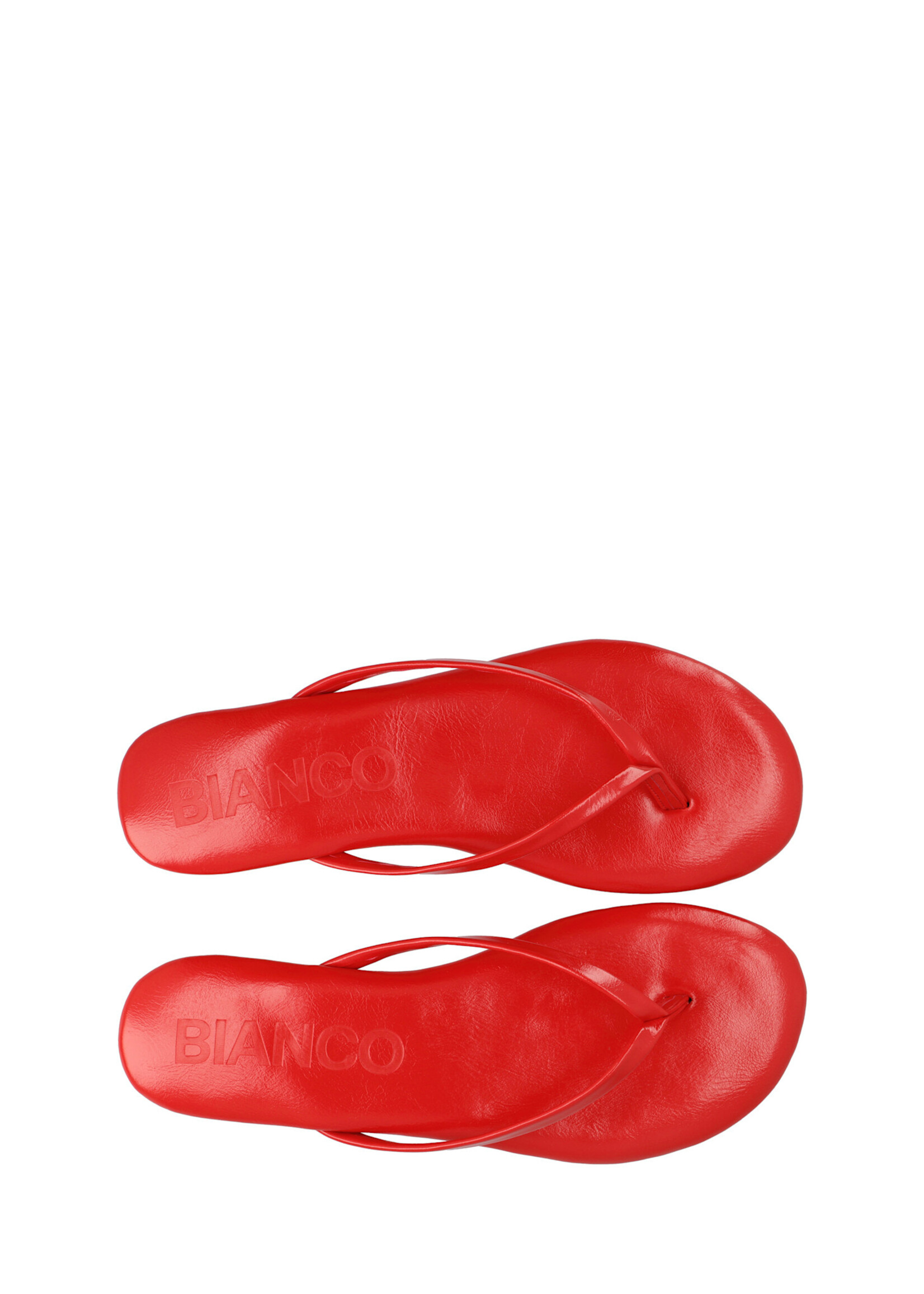 BIANCO BIAMEXICO Flip Flop Faux Leather - red