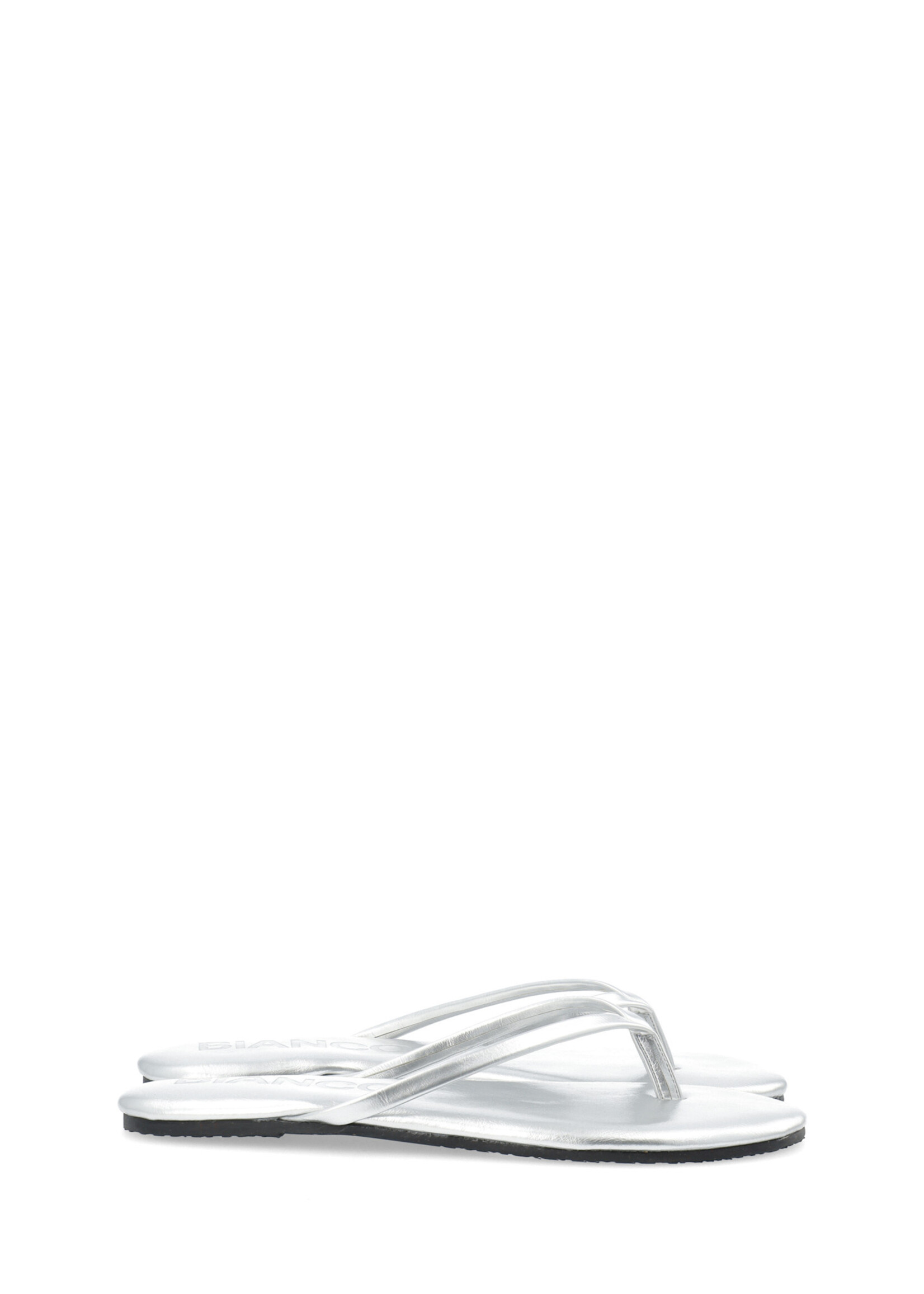 BIANCO BIAMEXICO Flip Flop Faux Leather - Silver