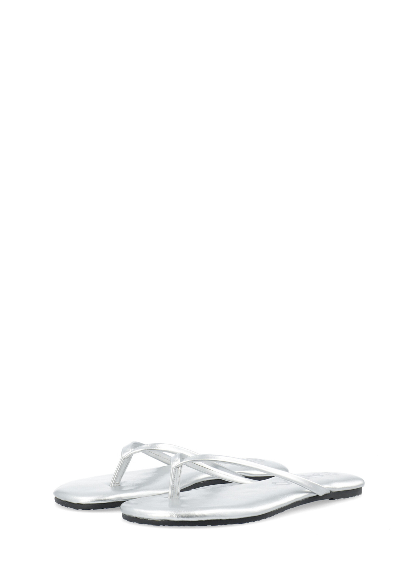 BIANCO BIAMEXICO Flip Flop Faux Leather - Silver