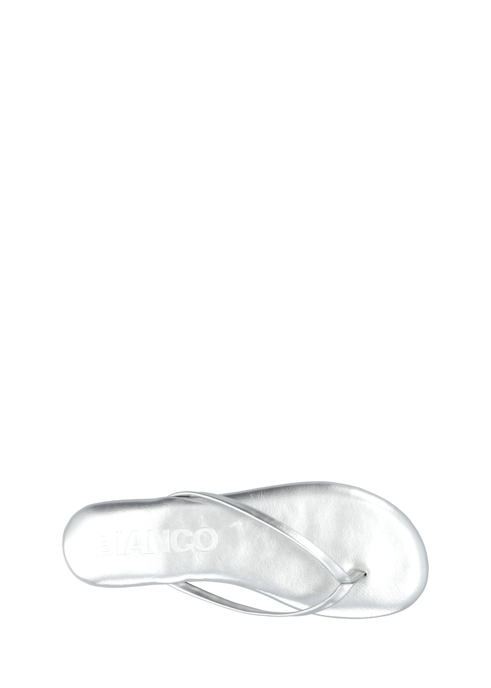 BIANCO BIAMEXICO Flip Flop Faux Leather - Silver