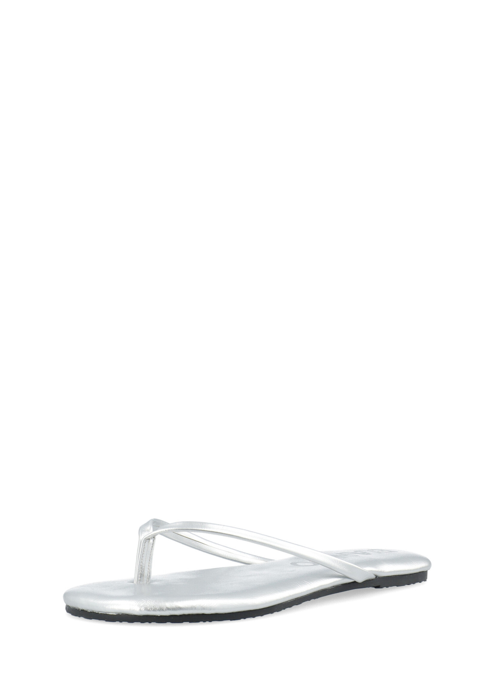 BIANCO BIAMEXICO Flip Flop Faux Leather - Silver
