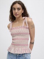 JXCARO POPLIN SMOCK TOP - MORNING GLORY STRIPES