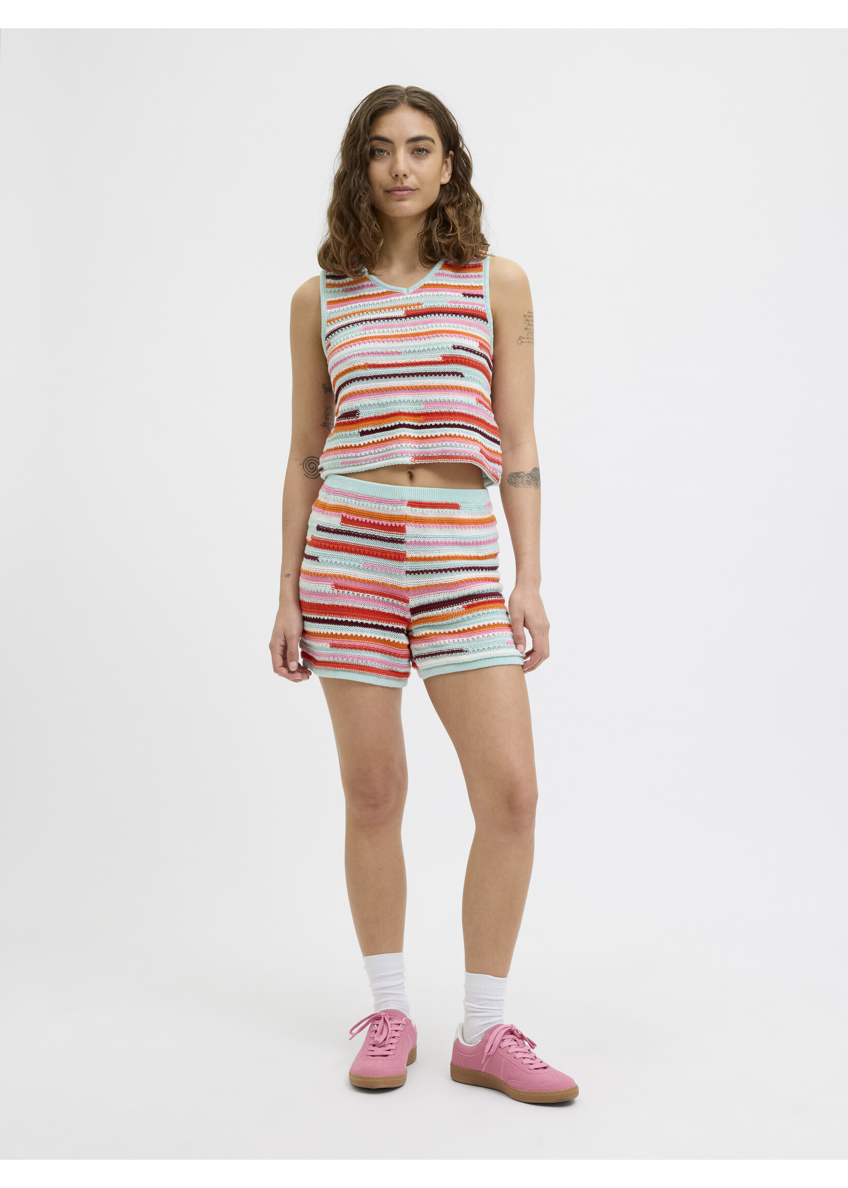 JJXX JXRORY SHORTS KNIT - PERSIMMON ORANGE