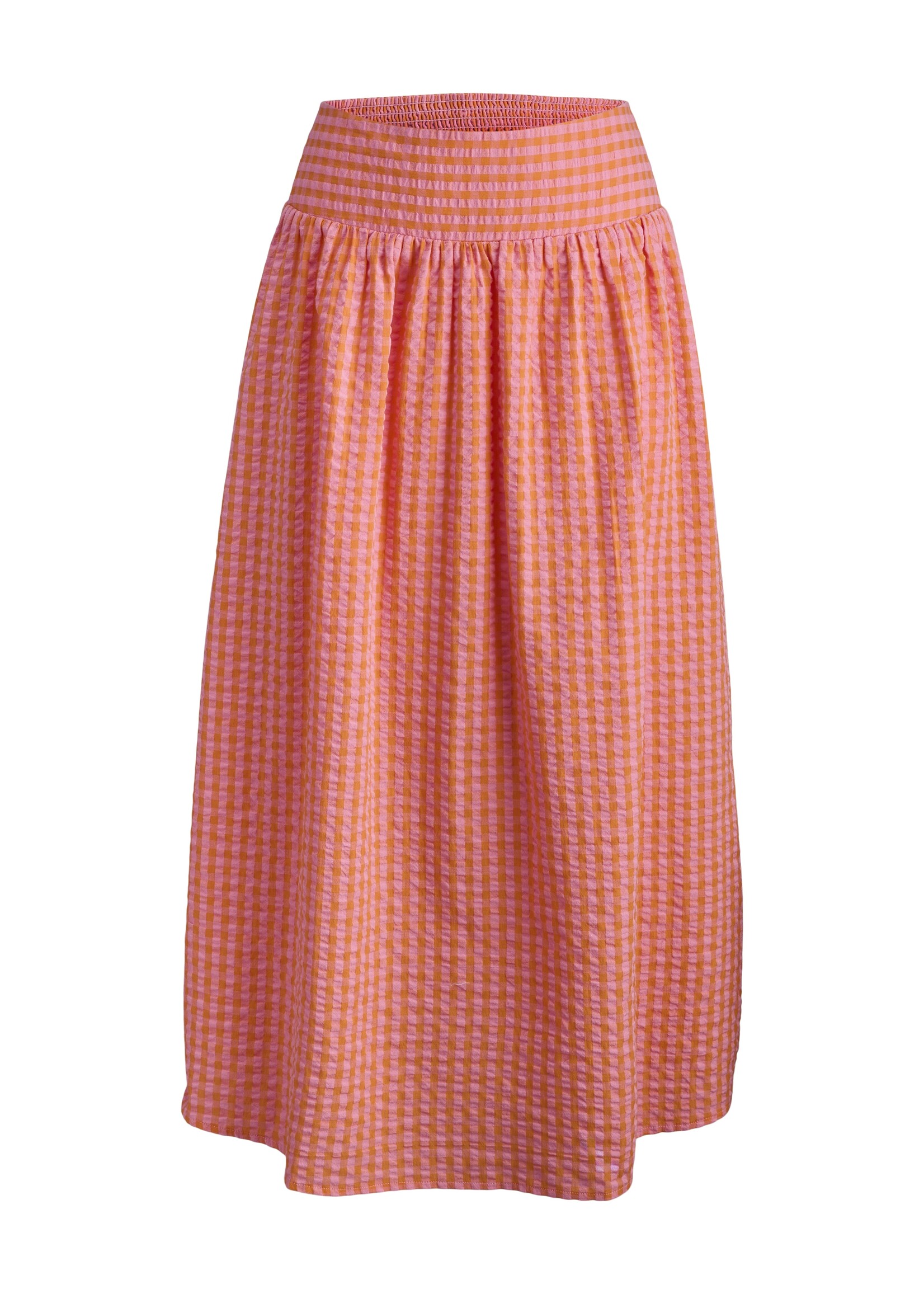 JJXX JXPETRA SEERSUCKER SMOCK LONG SKIRT - PERSIMMON ORANGE