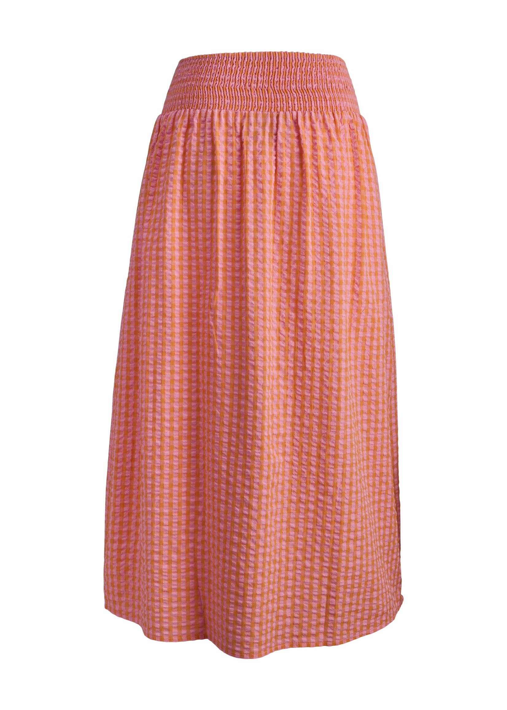 JJXX JXPETRA SEERSUCKER SMOCK LONG SKIRT - PERSIMMON ORANGE