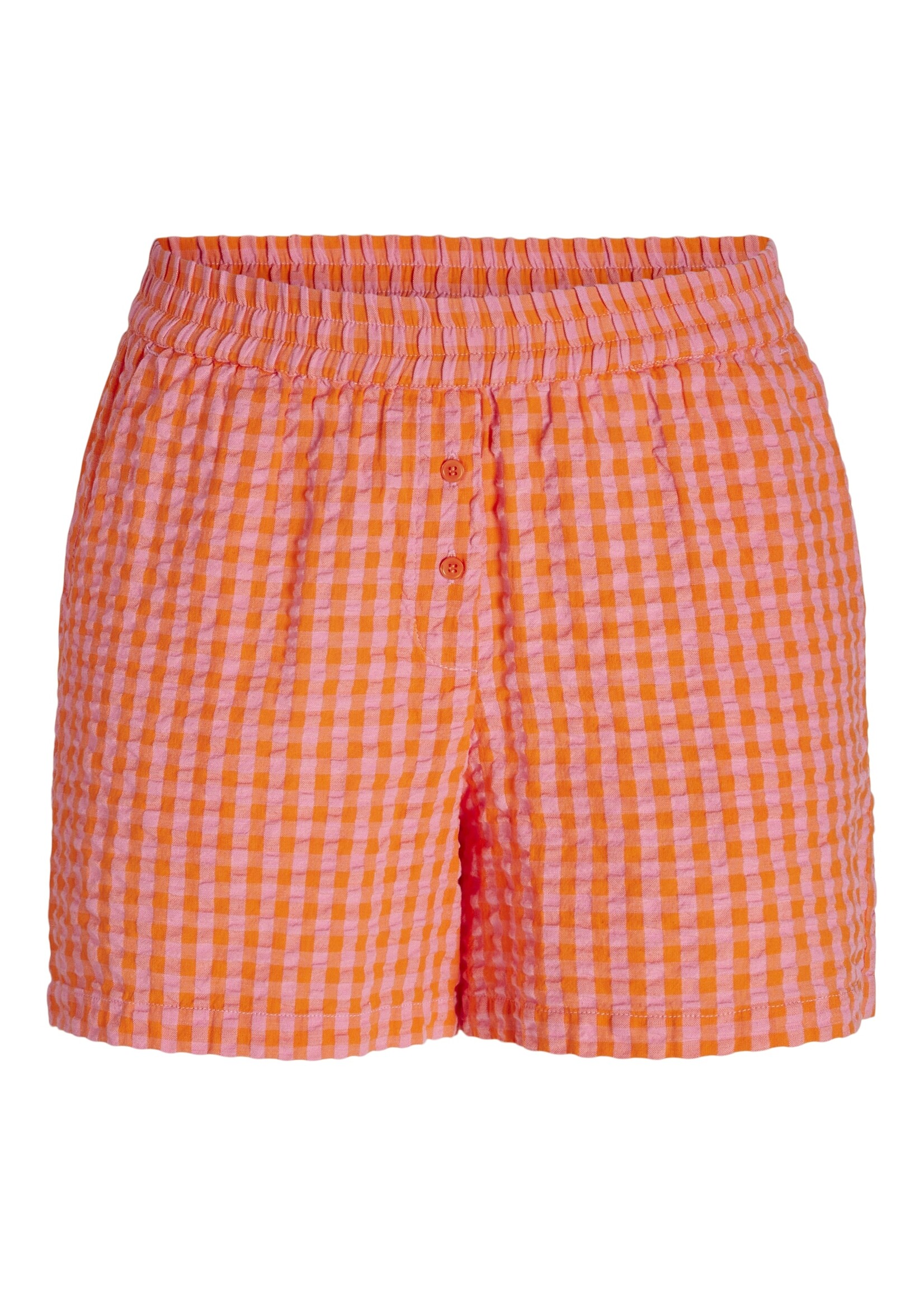 JJXX JXPETRA SEERSUCKER SHORTS - PERSIMMON ORANGE