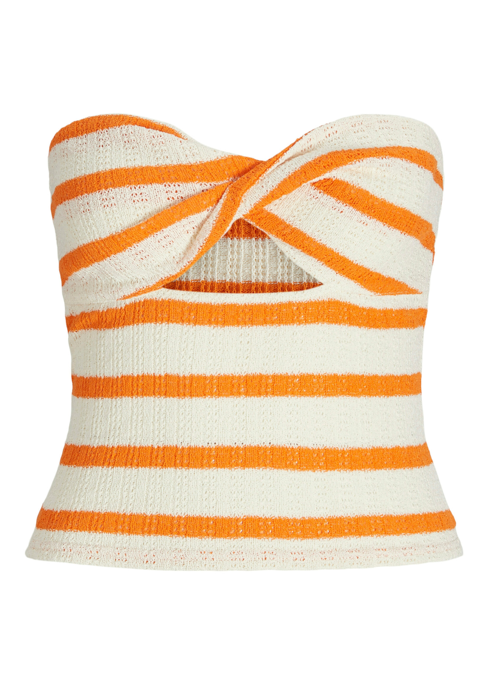 JXLINNEA BANDEAU TWIST TOP - PERSIMMON ORANGE