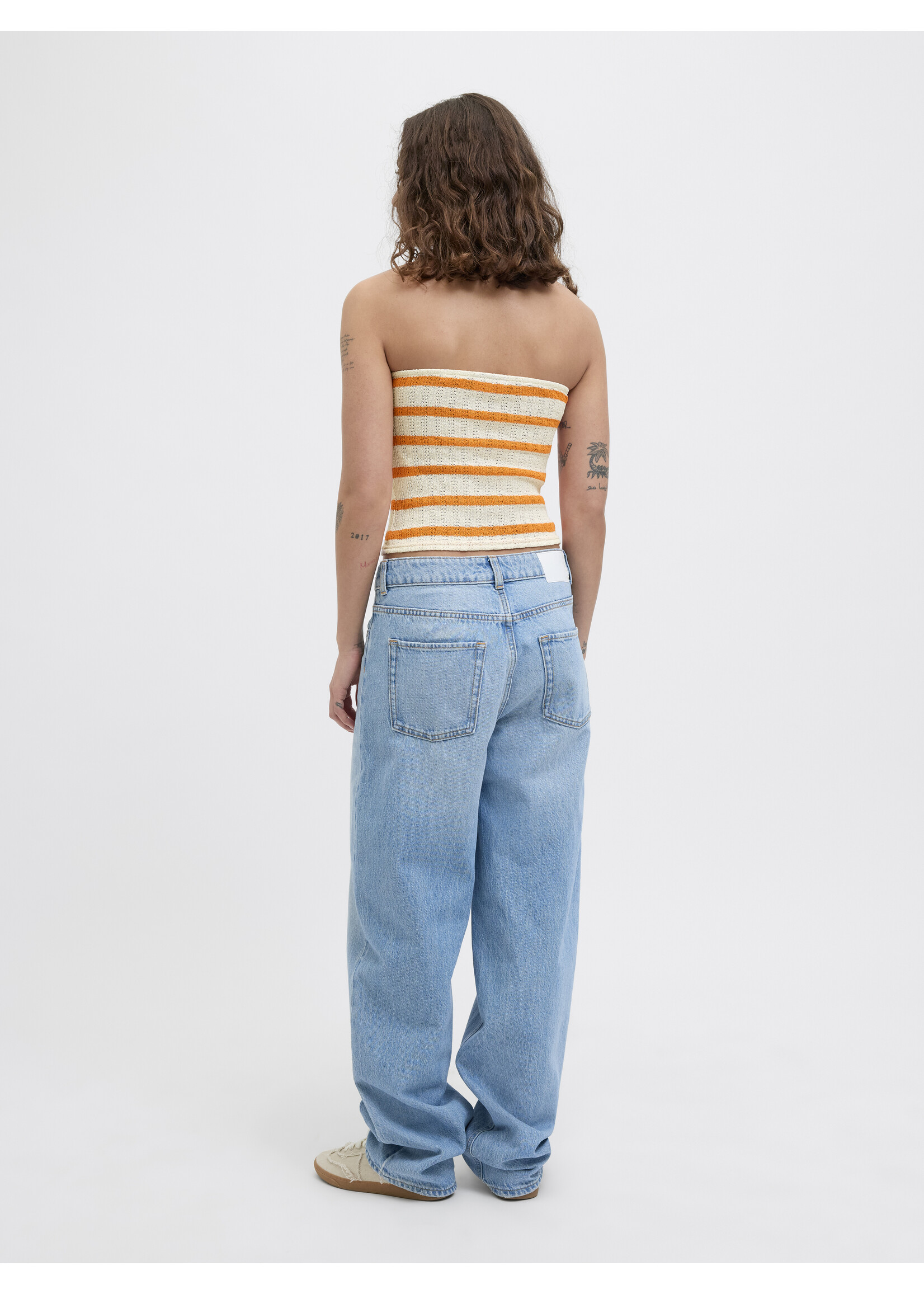 JXLINNEA BANDEAU TWIST TOP - PERSIMMON ORANGE