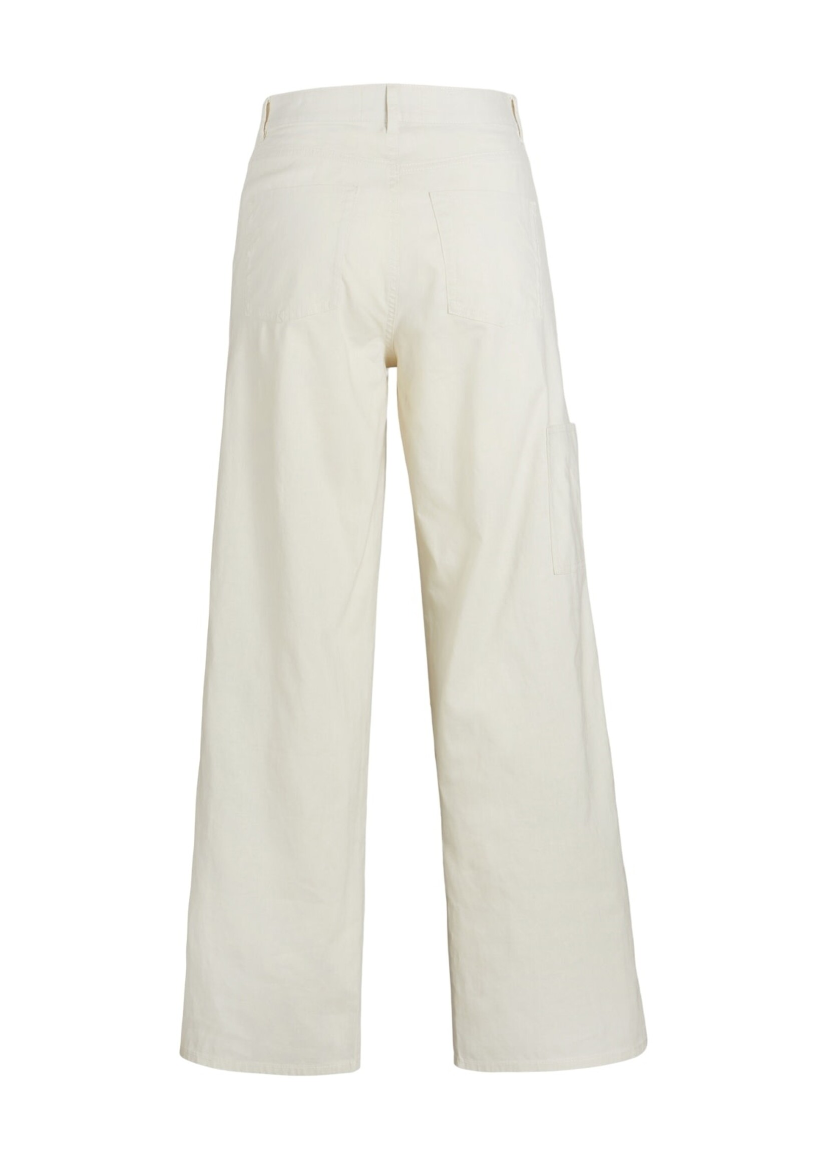 JXLISA LINEN WIDE MW PANT - VANILLA ICE