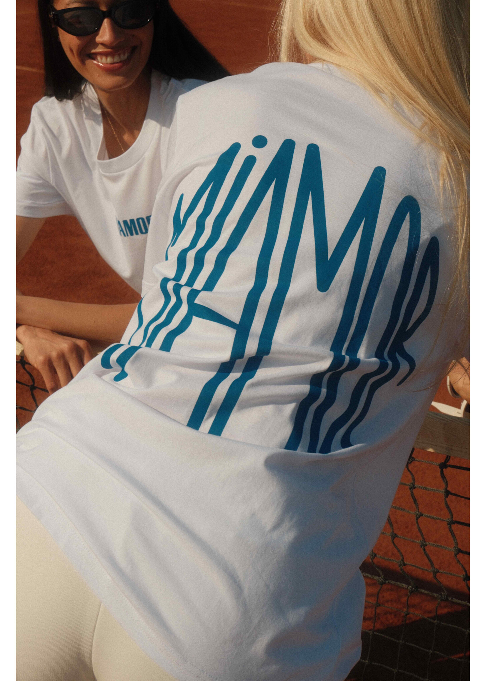 MIAMOR Miamor unisex tee white - royal blue