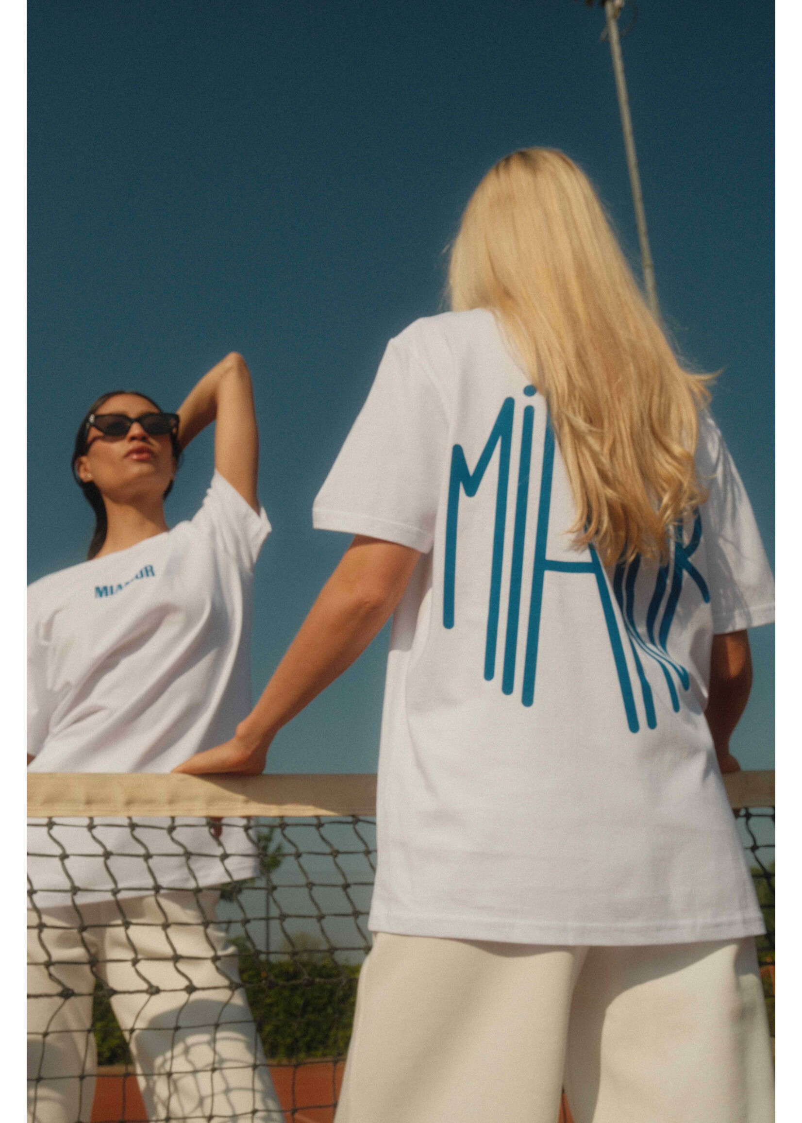 MIAMOR Miamor unisex tee white - royal blue