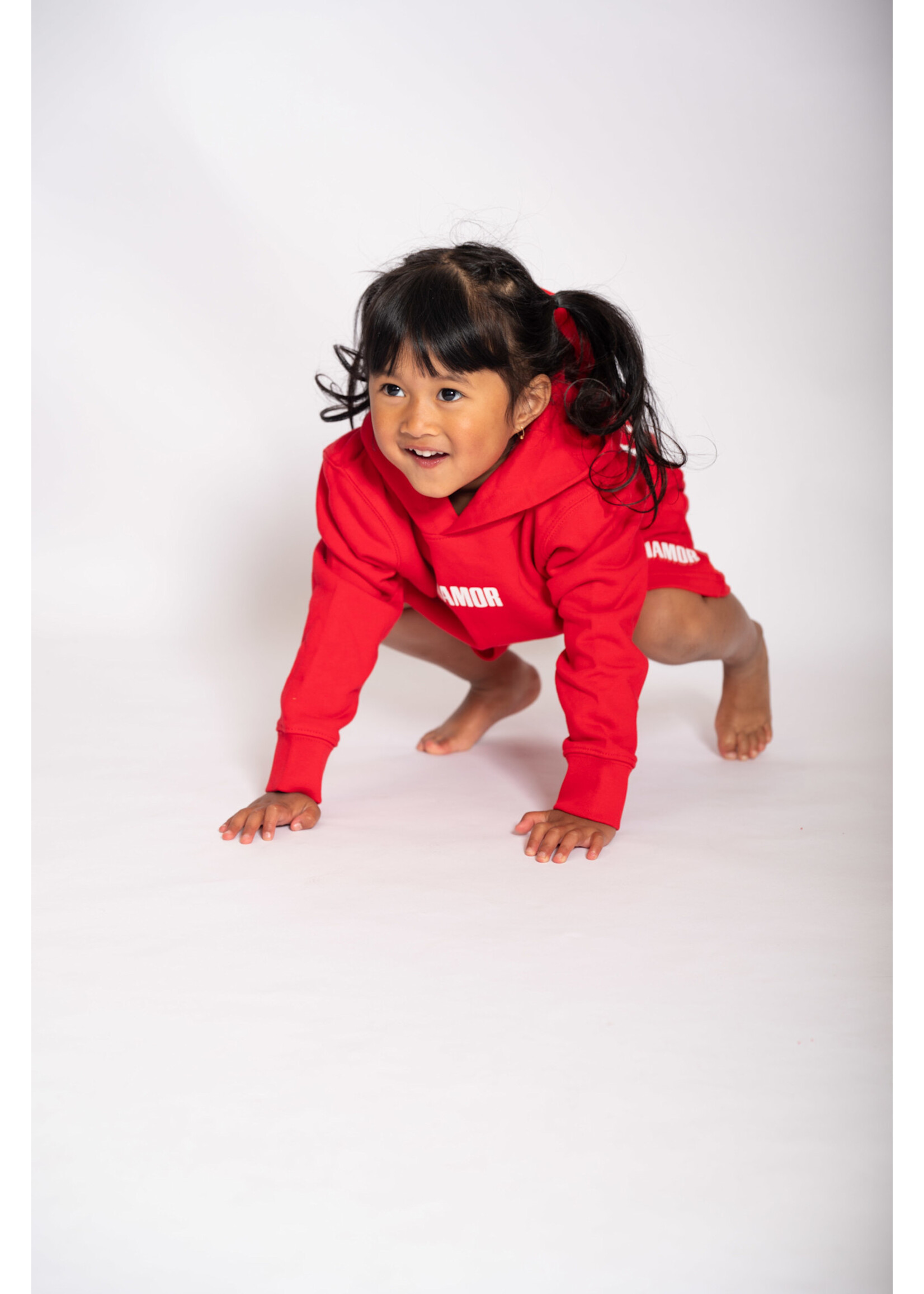 MIAMOR NEW - Mini Miamor supreme hoodie red - white logo