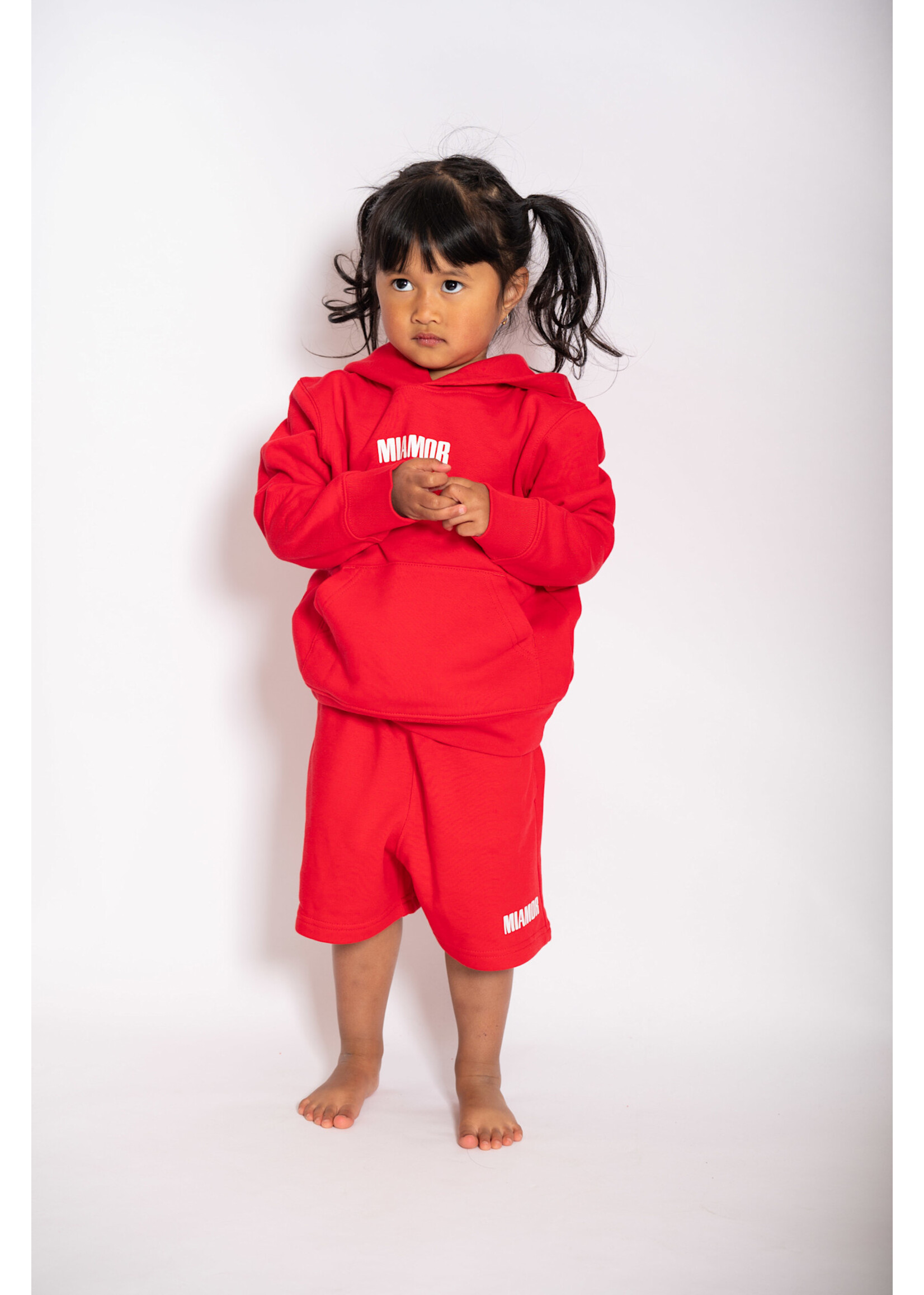 MIAMOR NEW - Mini Miamor supreme hoodie red - white logo