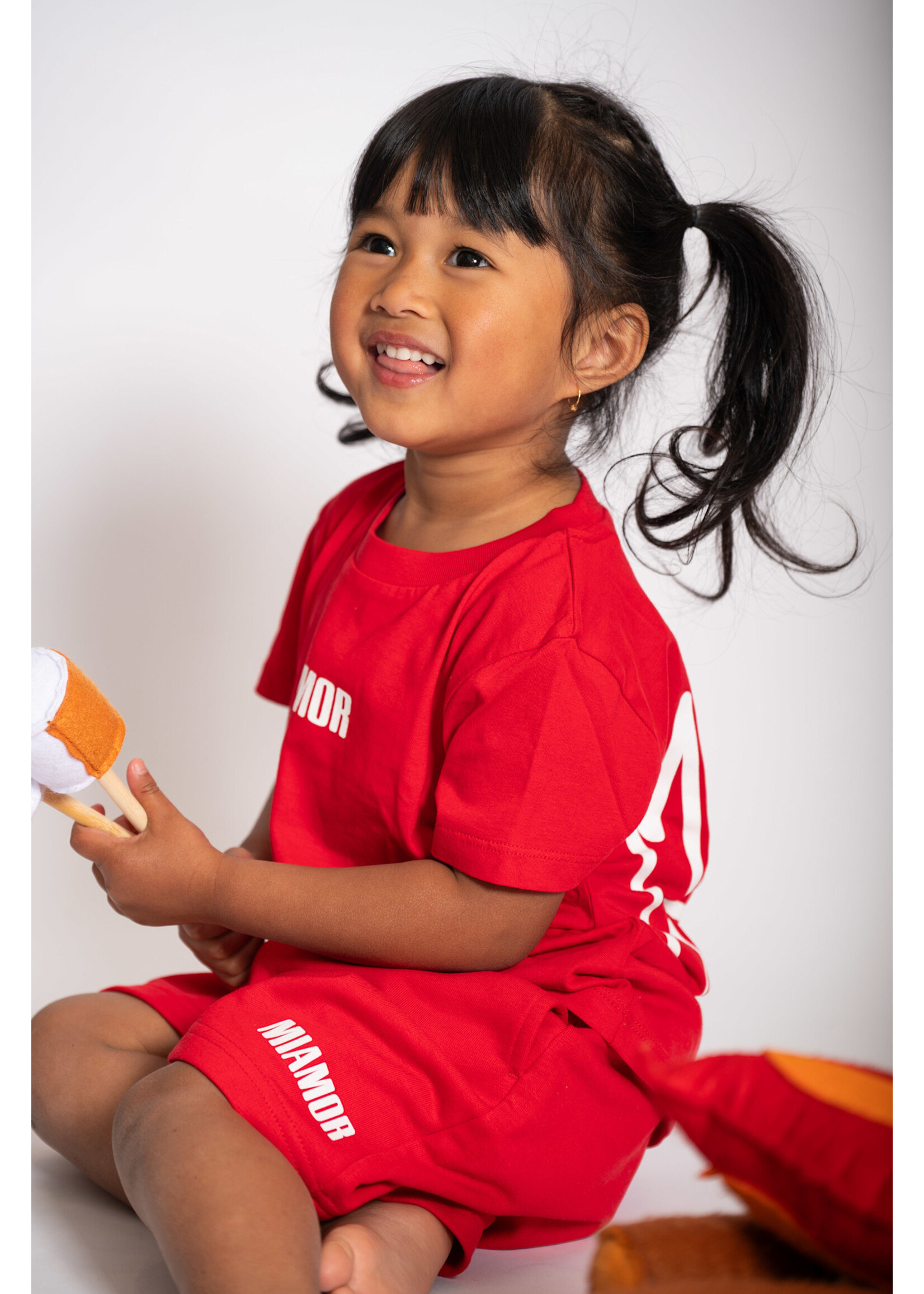 MIAMOR NEW - Mini Miamor supreme shorts red - white logo
