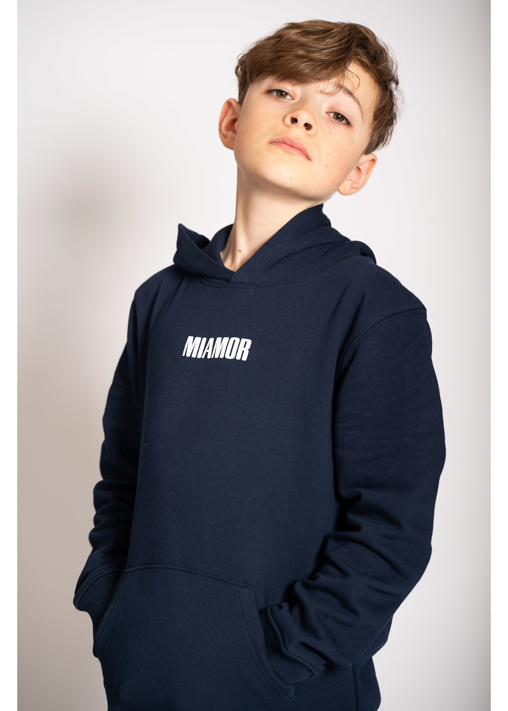 MIAMOR NEW - Mini Miamor supreme hoodie navy - white logo