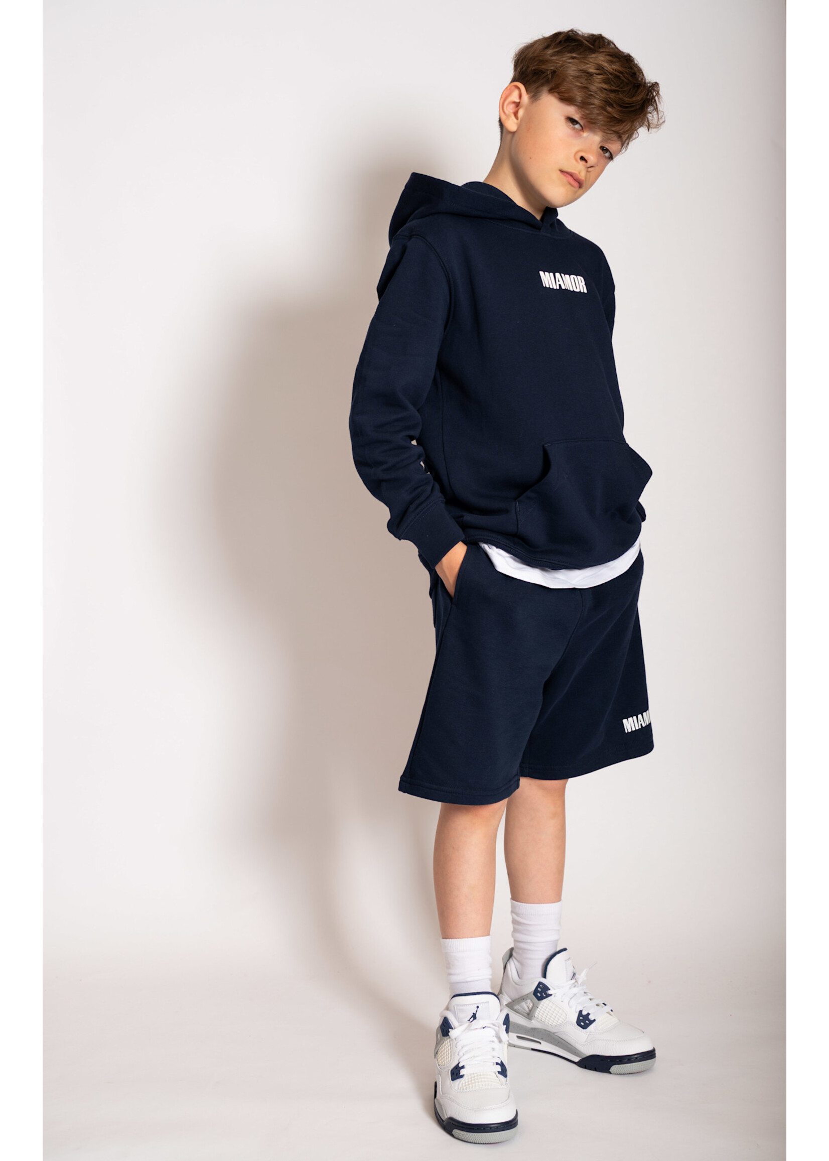 MIAMOR NEW - Mini Miamor supreme hoodie navy - white logo
