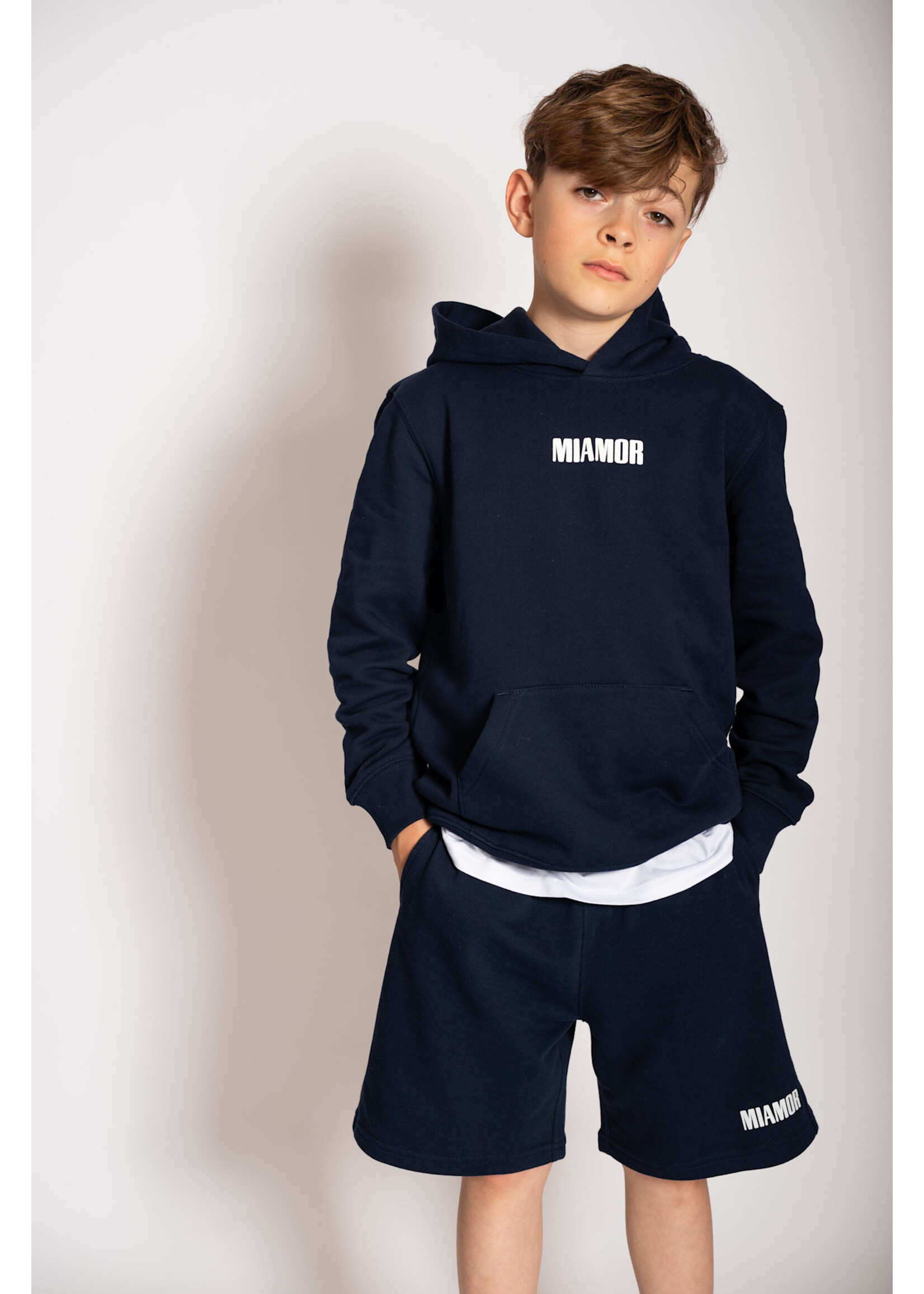 MIAMOR NEW - Mini Miamor supreme hoodie navy - white logo