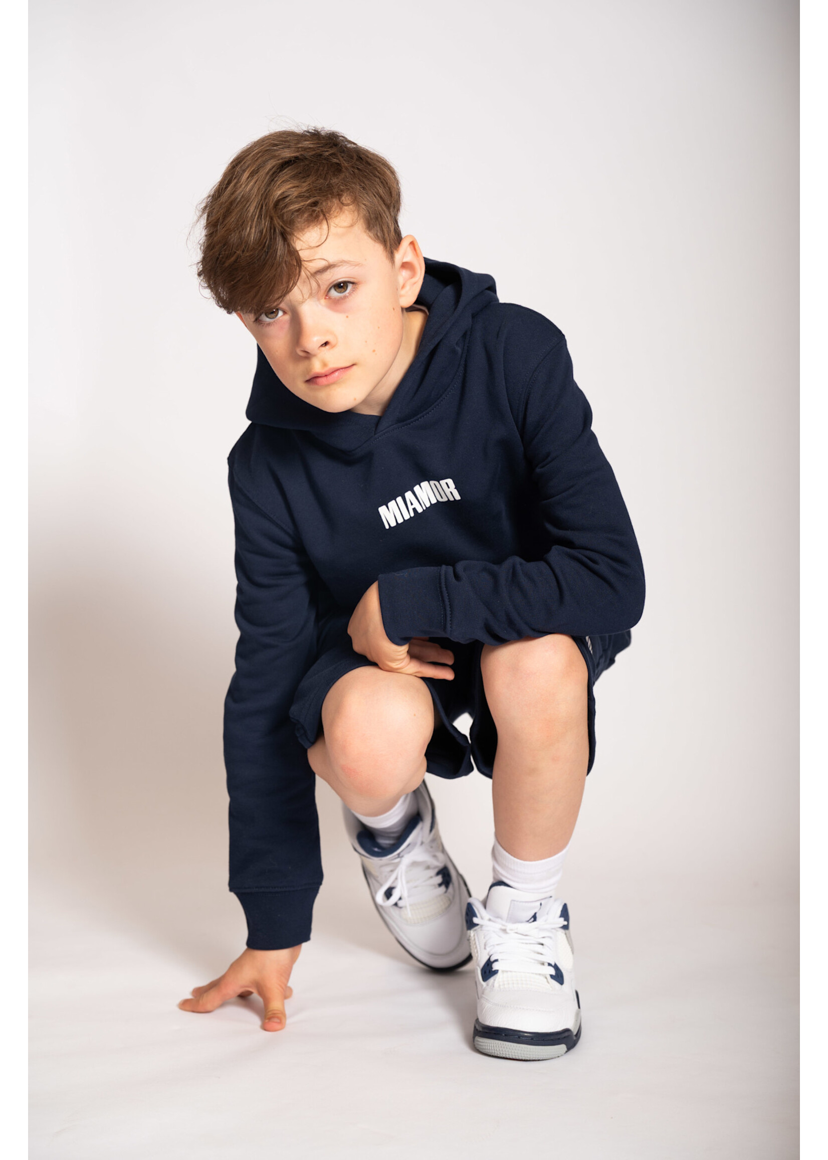 MIAMOR NEW - Mini Miamor supreme hoodie navy - white logo