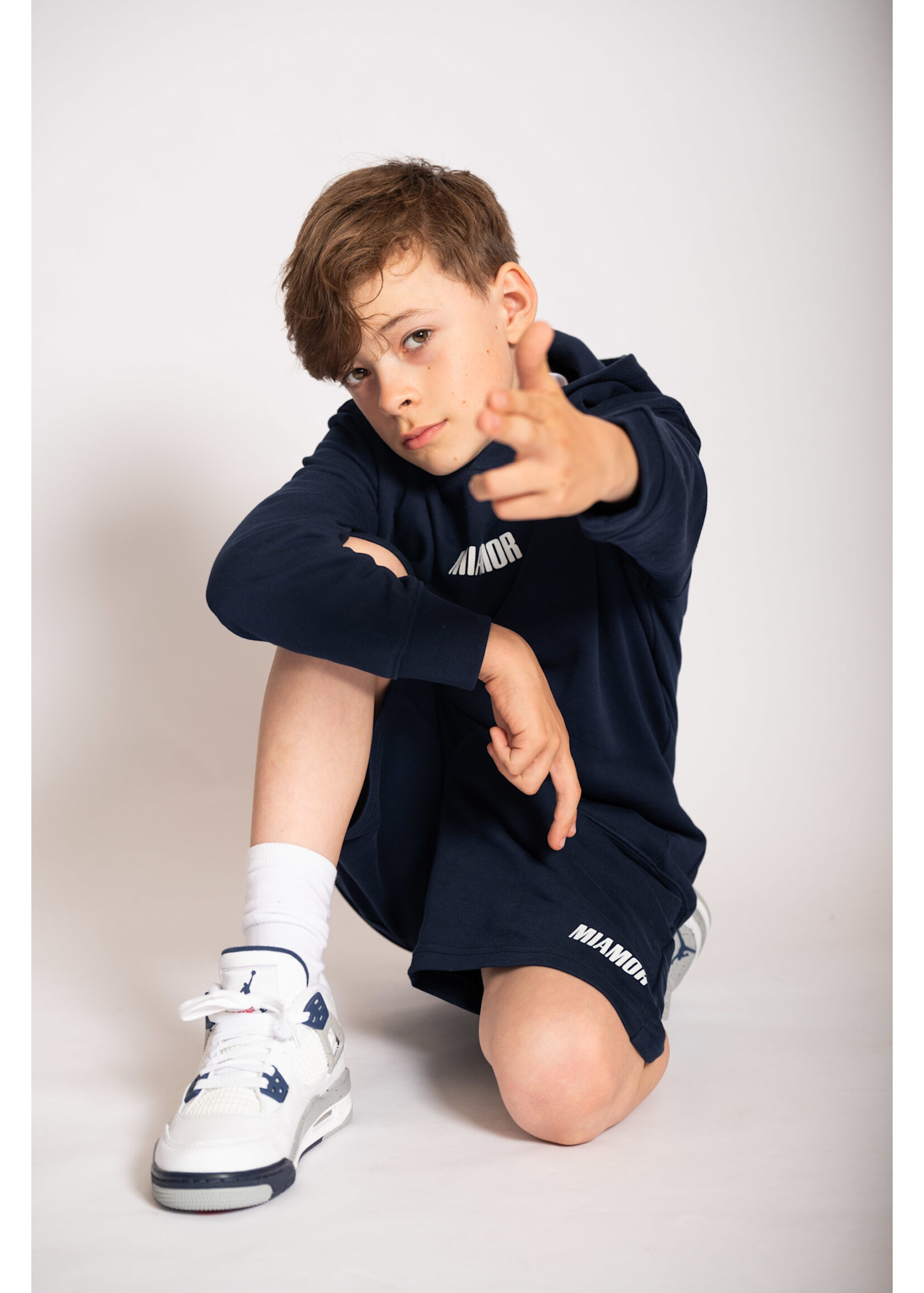 MIAMOR NEW - Mini Miamor supreme shorts navy - white logo