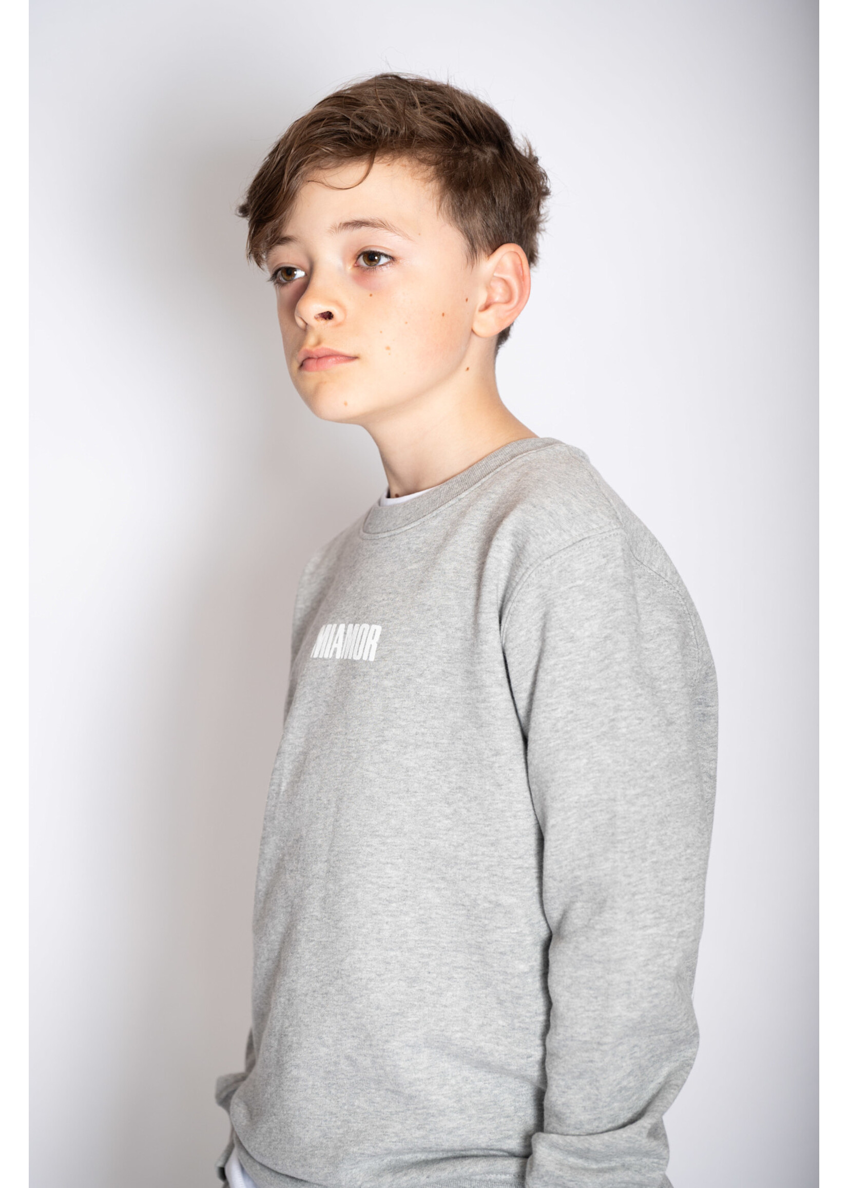 MIAMOR NEW - Mini Miamor supreme crew neck heather grey - white