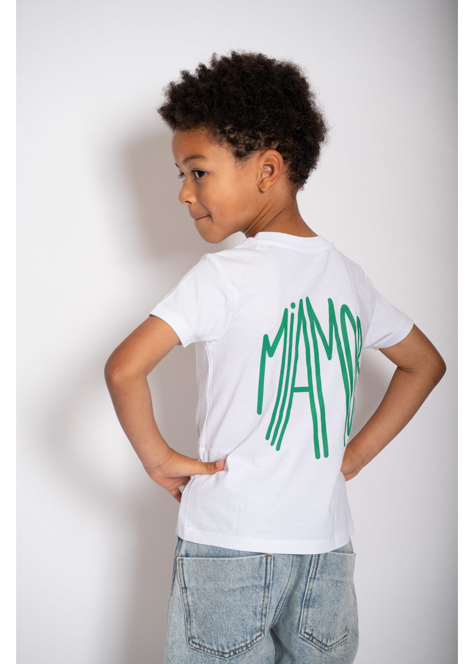 MIAMOR Mini Miamor white tee  - green logo