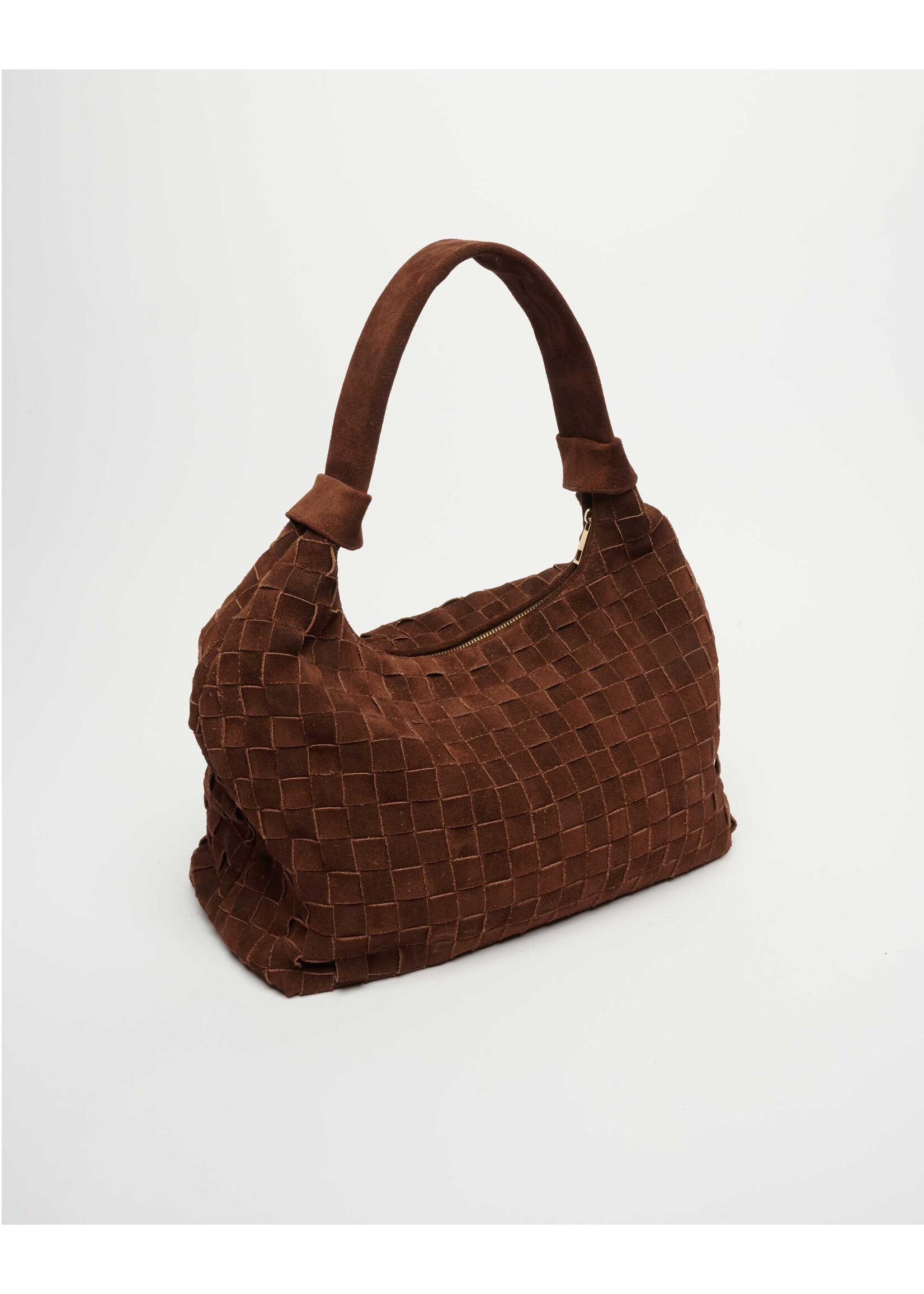 Núnoo Big Dandy Braided Suede - Dark Brown w. Gold