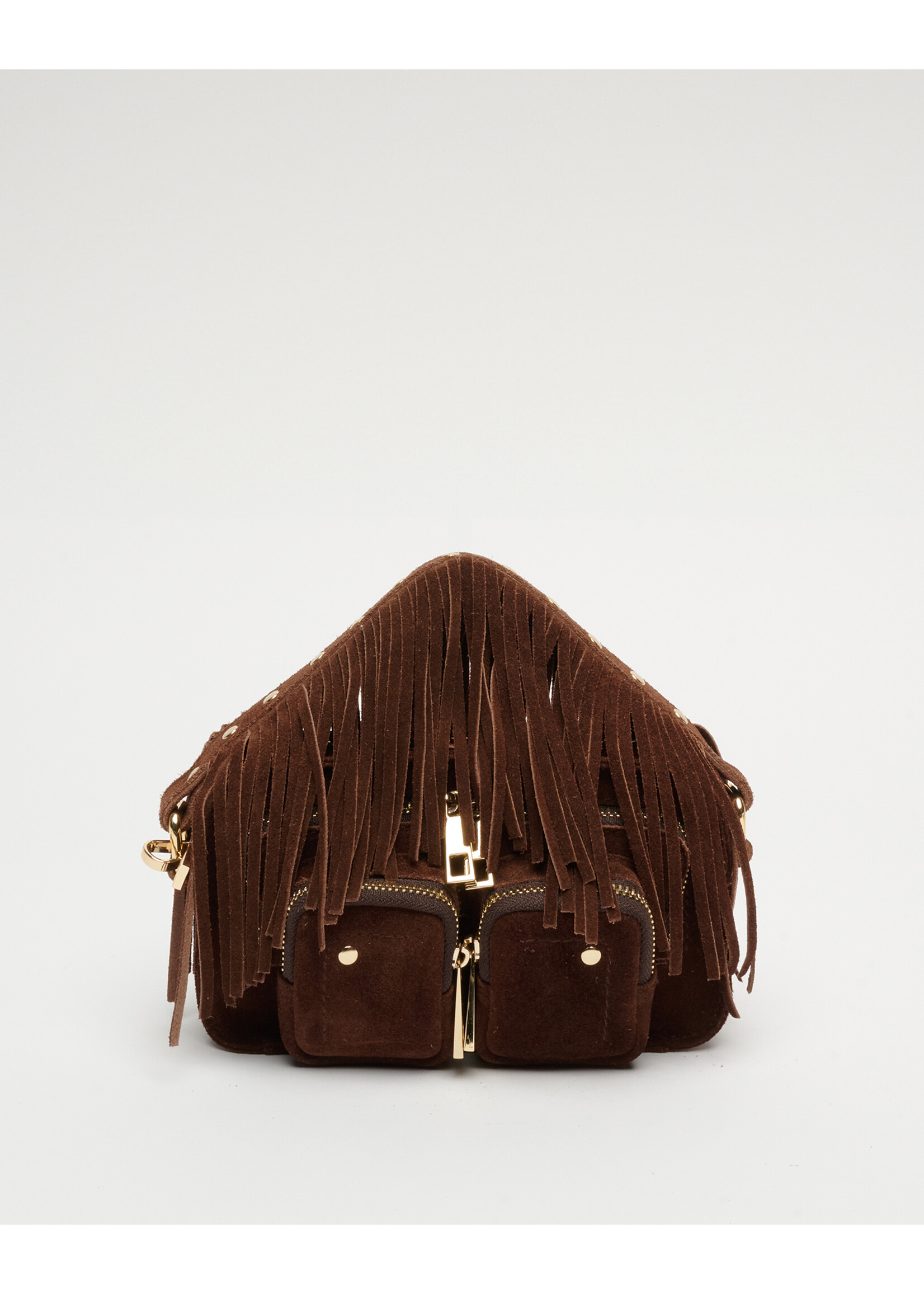 Núnoo Helena Fringe Suede - Dark Brown w. Gold