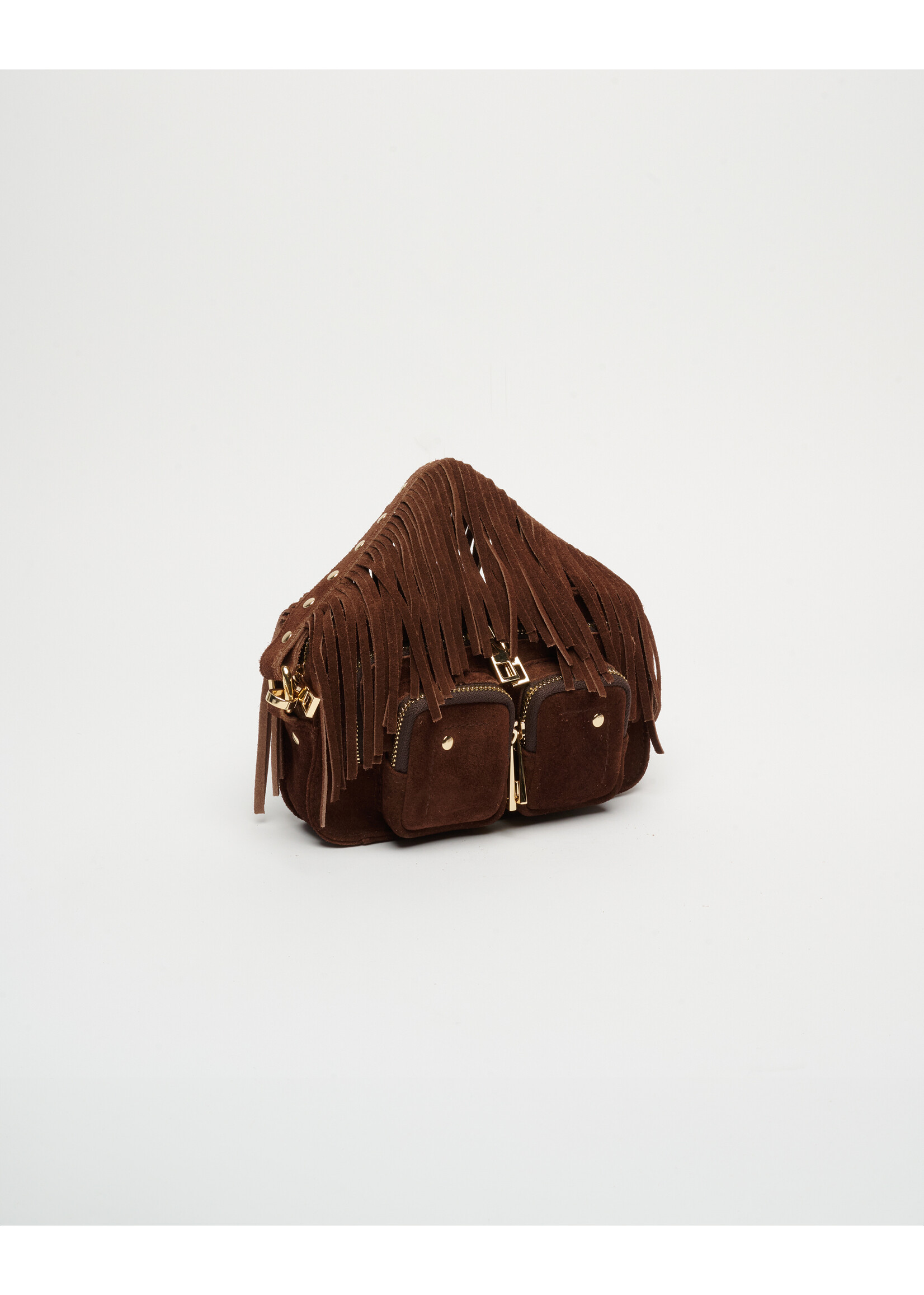 Núnoo Helena Fringe Suede - Dark Brown w. Gold