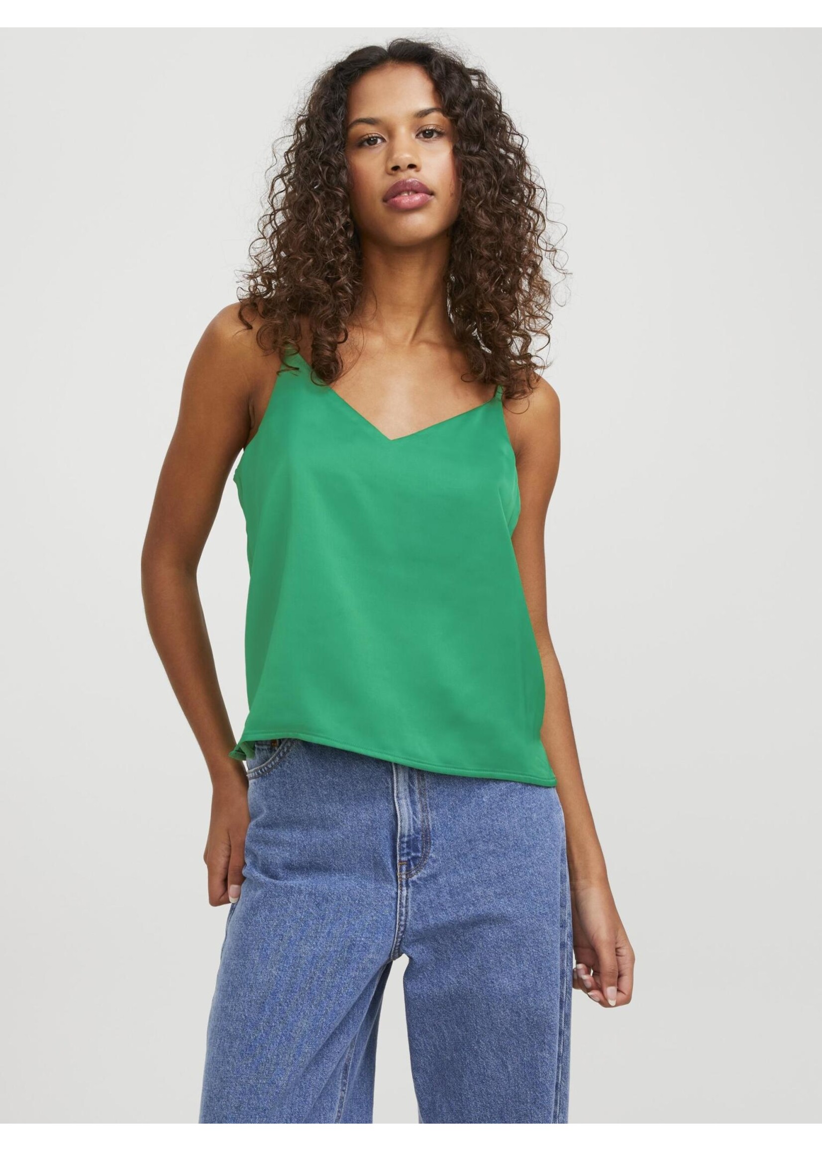 JXMALIA SATIN TOP - MEDIUM GREEN