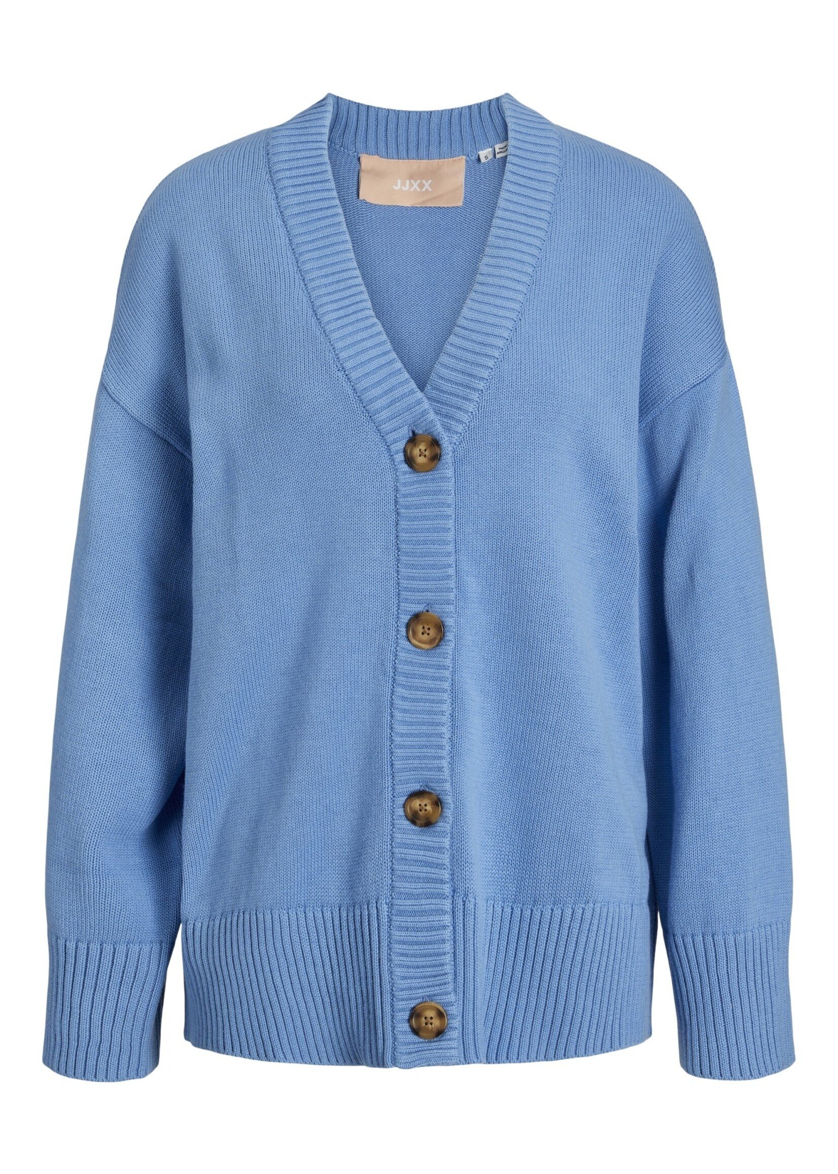 JXLEXI TWIST CARDIGAN KNIT - SILVER LAKE BLUE