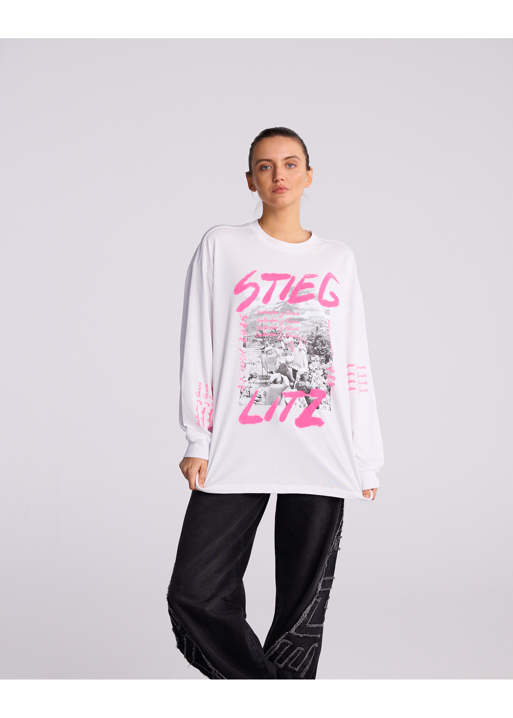 Stieglitz Maximo skate longsleeve - White