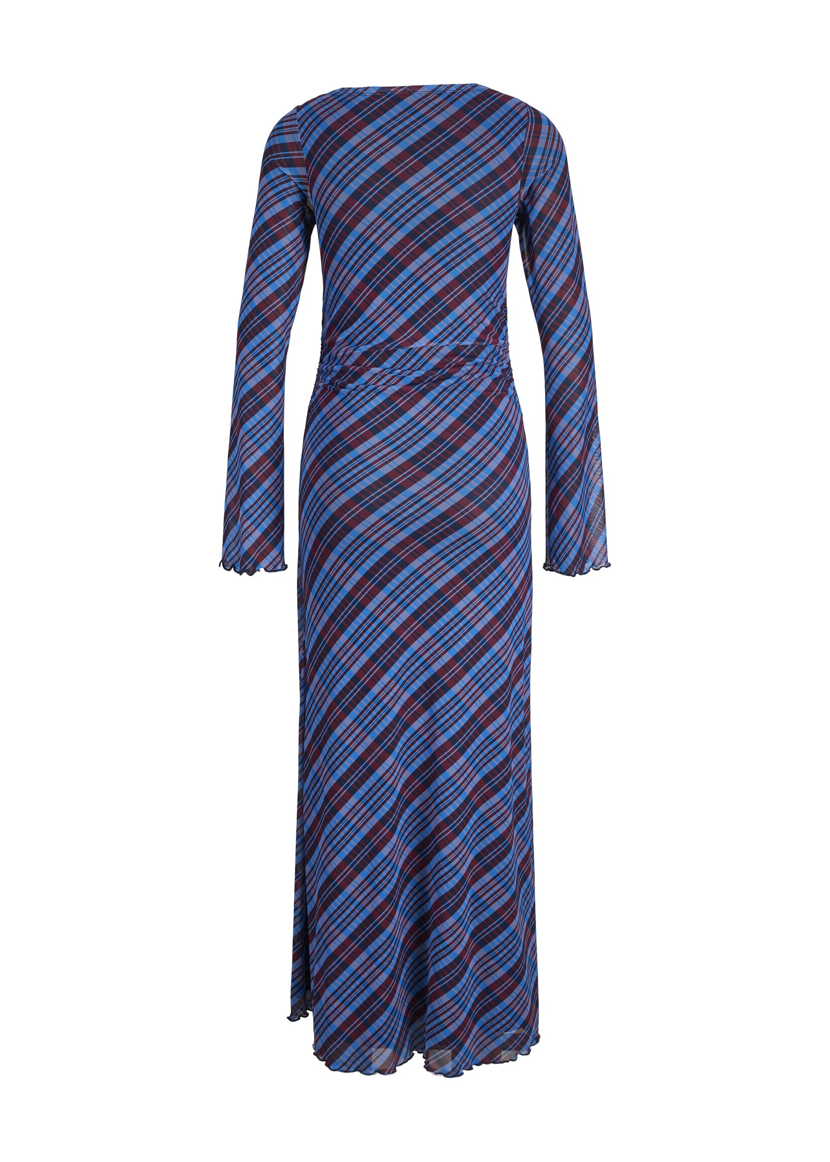 JXMINNA LONG MESH DRESS - CHECKS