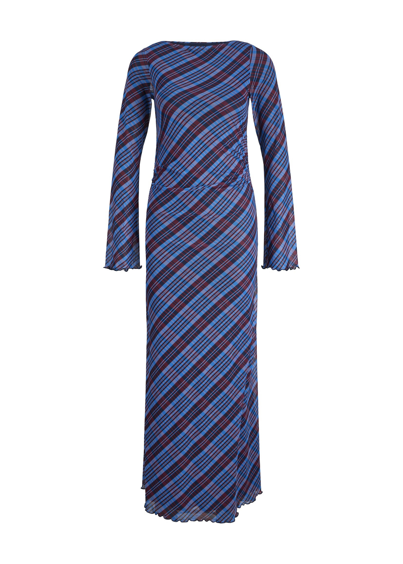 JXMINNA LONG MESH DRESS - CHECKS