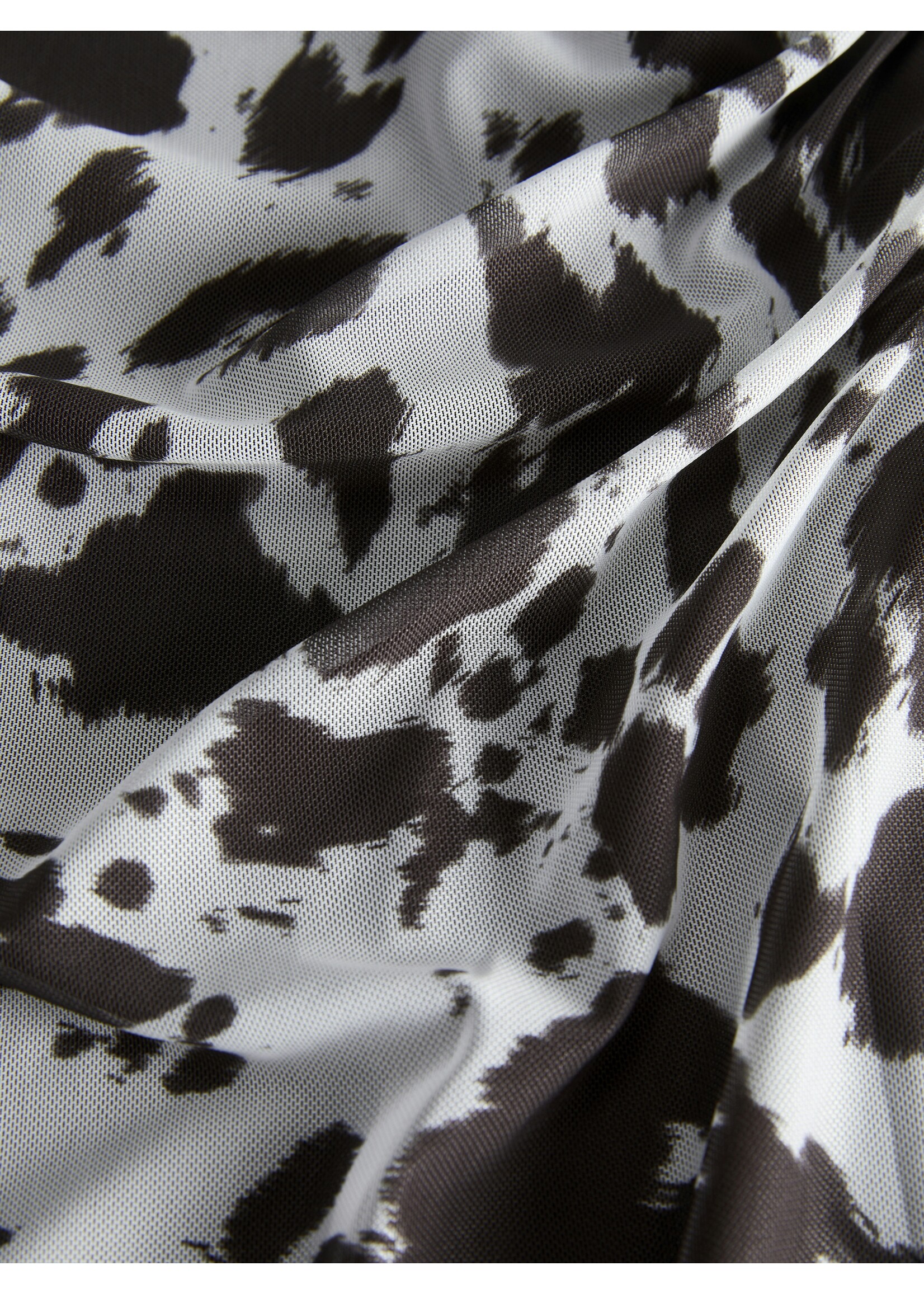 JXMINNA LONG MESH SKIRT - COW