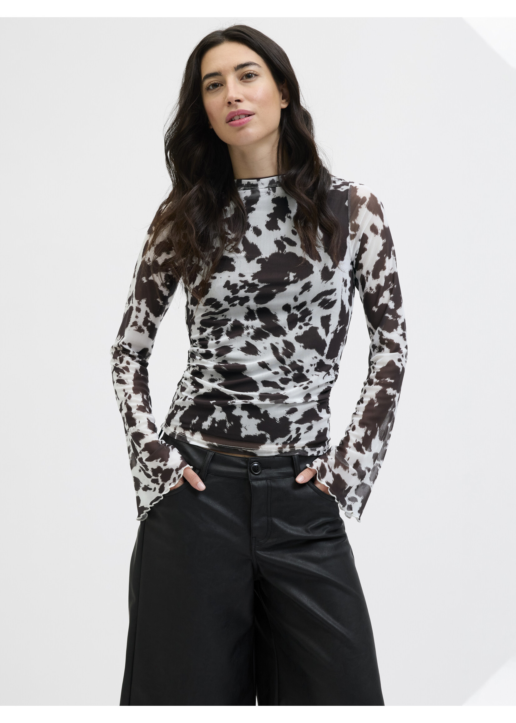 JXMINNA MESH LS TOP - COW